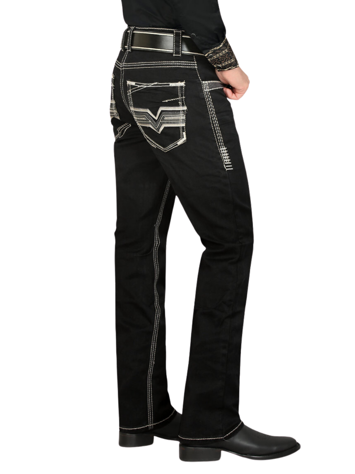 Pantalon Vaquero de Mezclilla Stretch Boot Cut para Hombre 'Lamasini' - ID: 1868