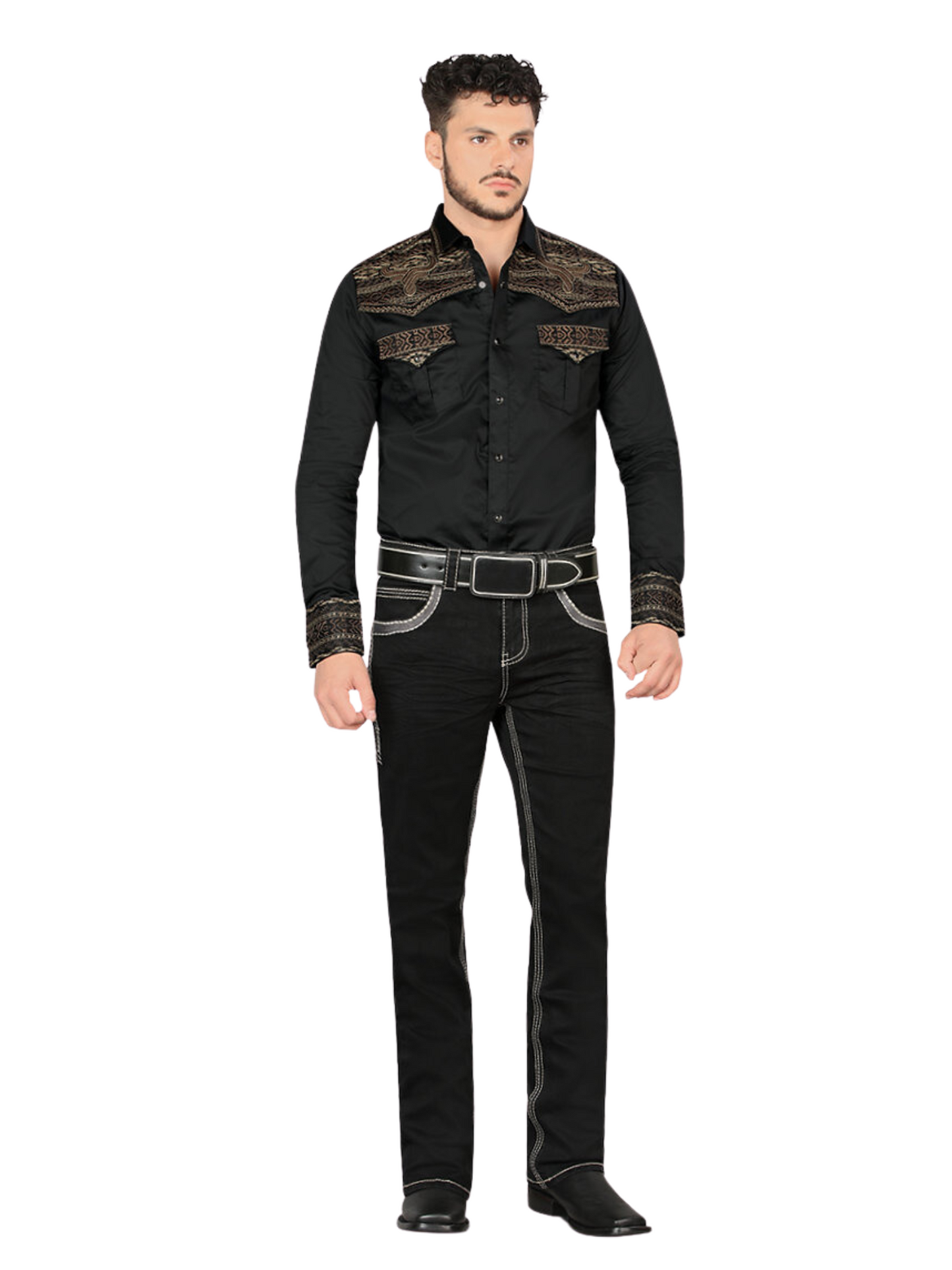 Pantalon Vaquero de Mezclilla Stretch Boot Cut para Hombre 'Lamasini' - ID: 1868