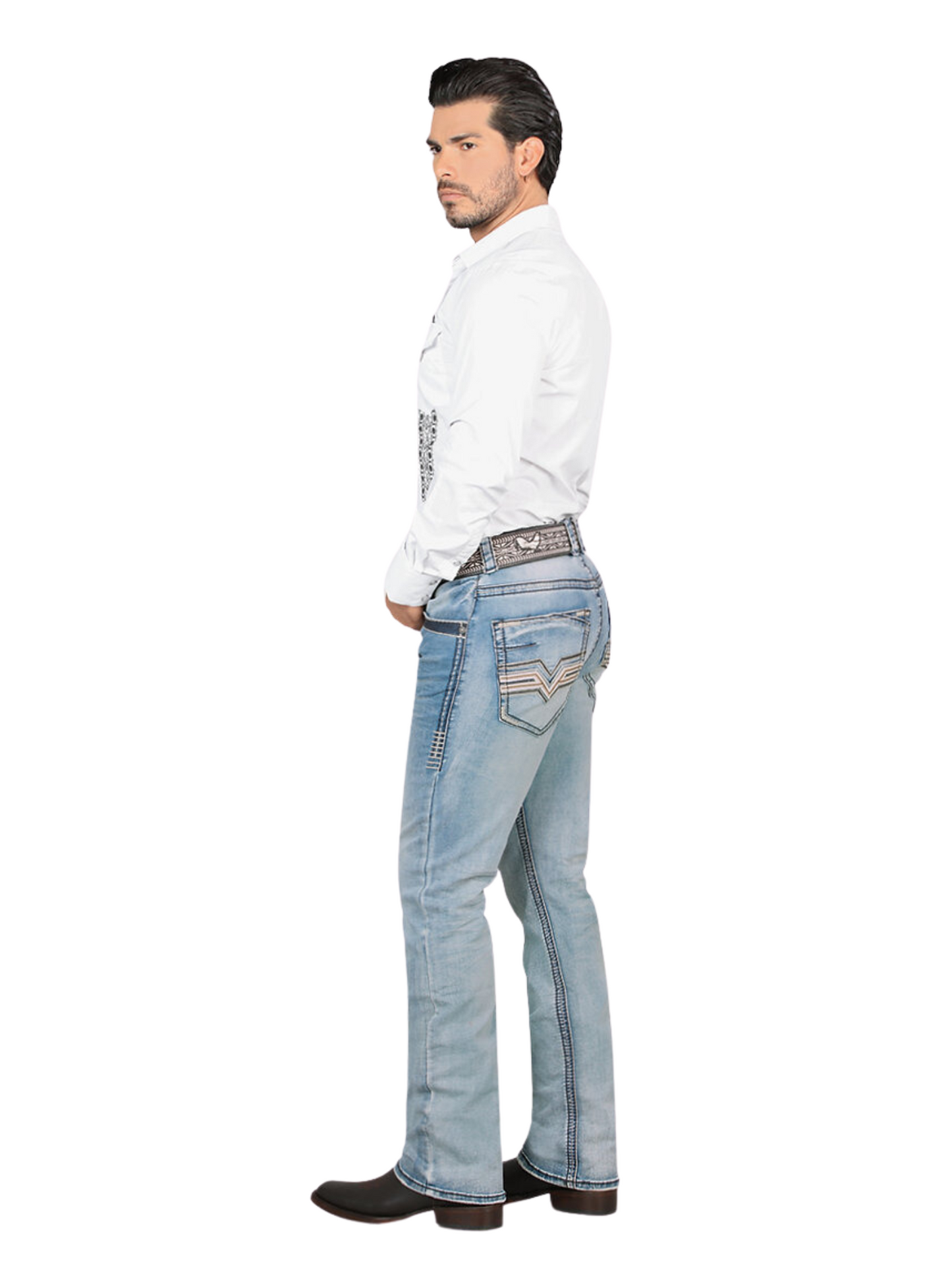 Pantalon Vaquero de Mezclilla Stretch Boot Cut para Hombre 'Lamasini' - ID: 1868