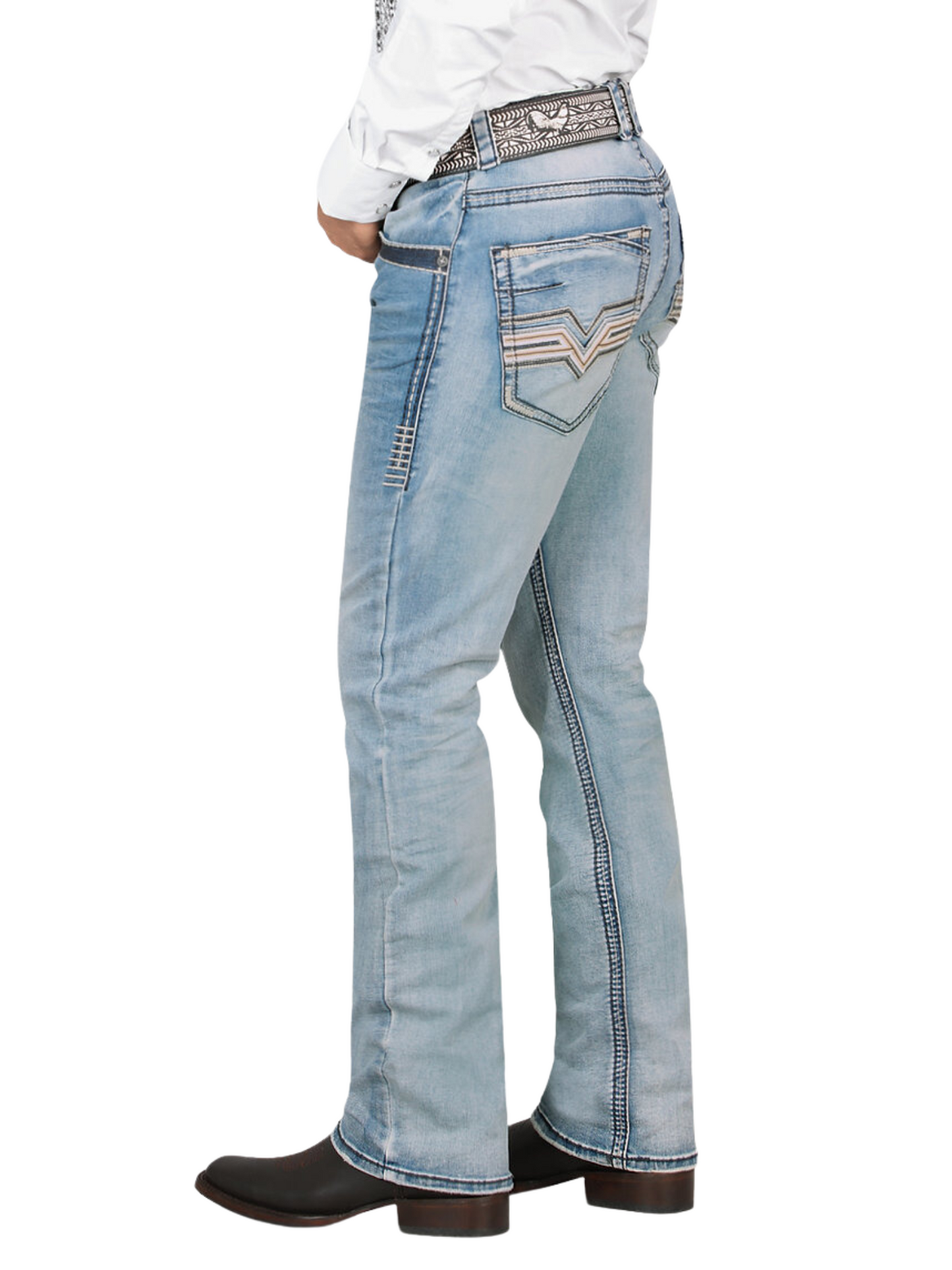 Pantalon Vaquero de Mezclilla Stretch Boot Cut para Hombre 'Lamasini' - ID: 1868