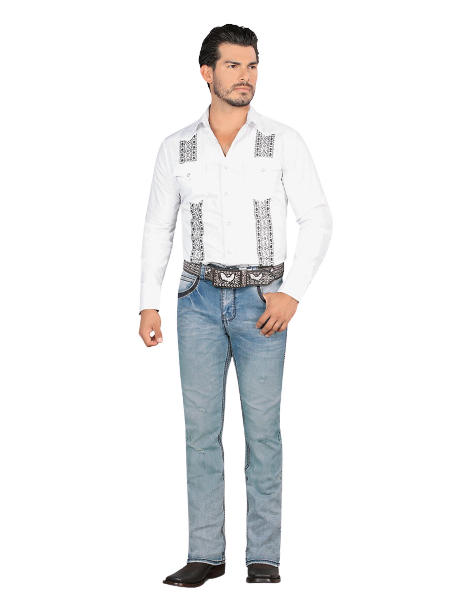 Pantalon Vaquero de Mezclilla Stretch Boot Cut para Hombre 'Lamasini' - ID: 1868