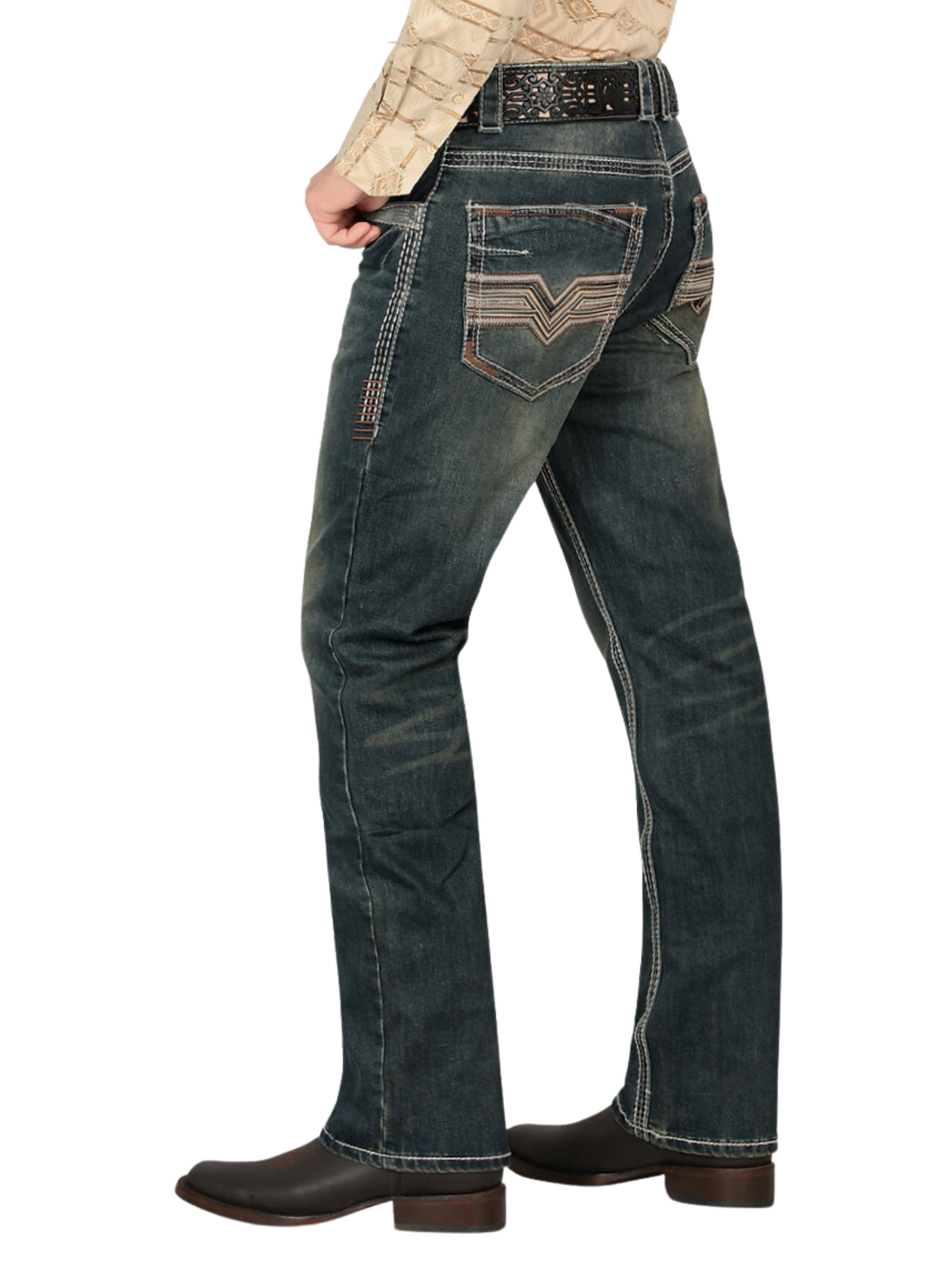 Pantalon Vaquero de Mezclilla Stretch Boot Cut para Hombre 'Lamasini' - ID: 1868