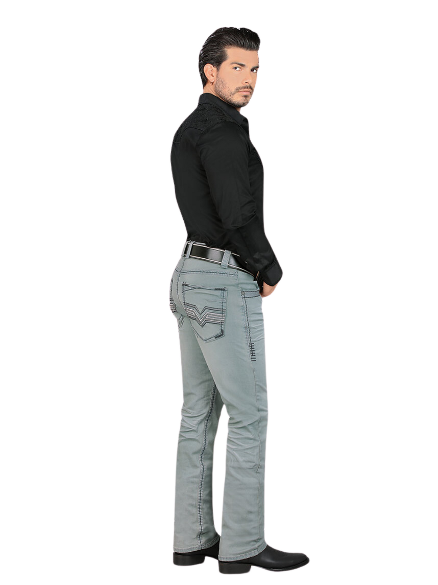 Pantalon Vaquero de Mezclilla Stretch Boot Cut para Hombre 'Lamasini' - ID: 1868