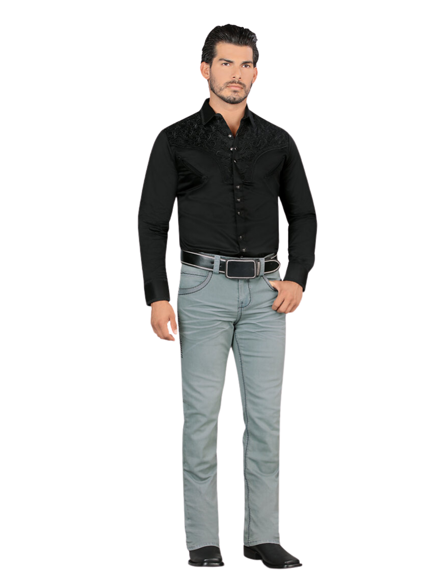 Pantalon Vaquero de Mezclilla Stretch Boot Cut para Hombre 'Lamasini' - ID: 1868