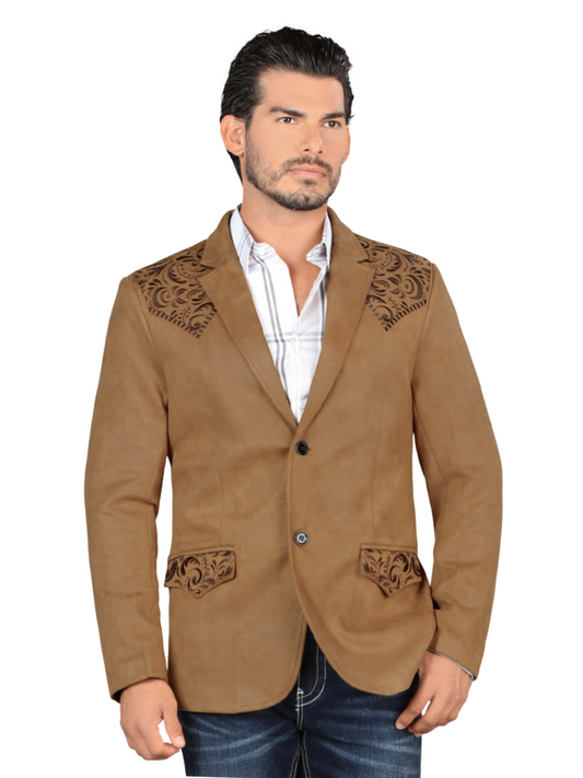 Saco Vaquero Bordado para Hombre 'Lamasini' - ID: 509 Sacos Bordados Lamasini Camel