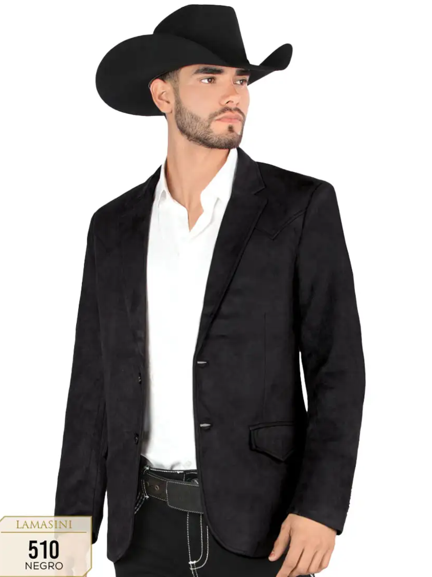 Saco Vaquero Liso para Hombre 'Lamasini' - ID: 510 Sacos Vaqueros Lamasini Black