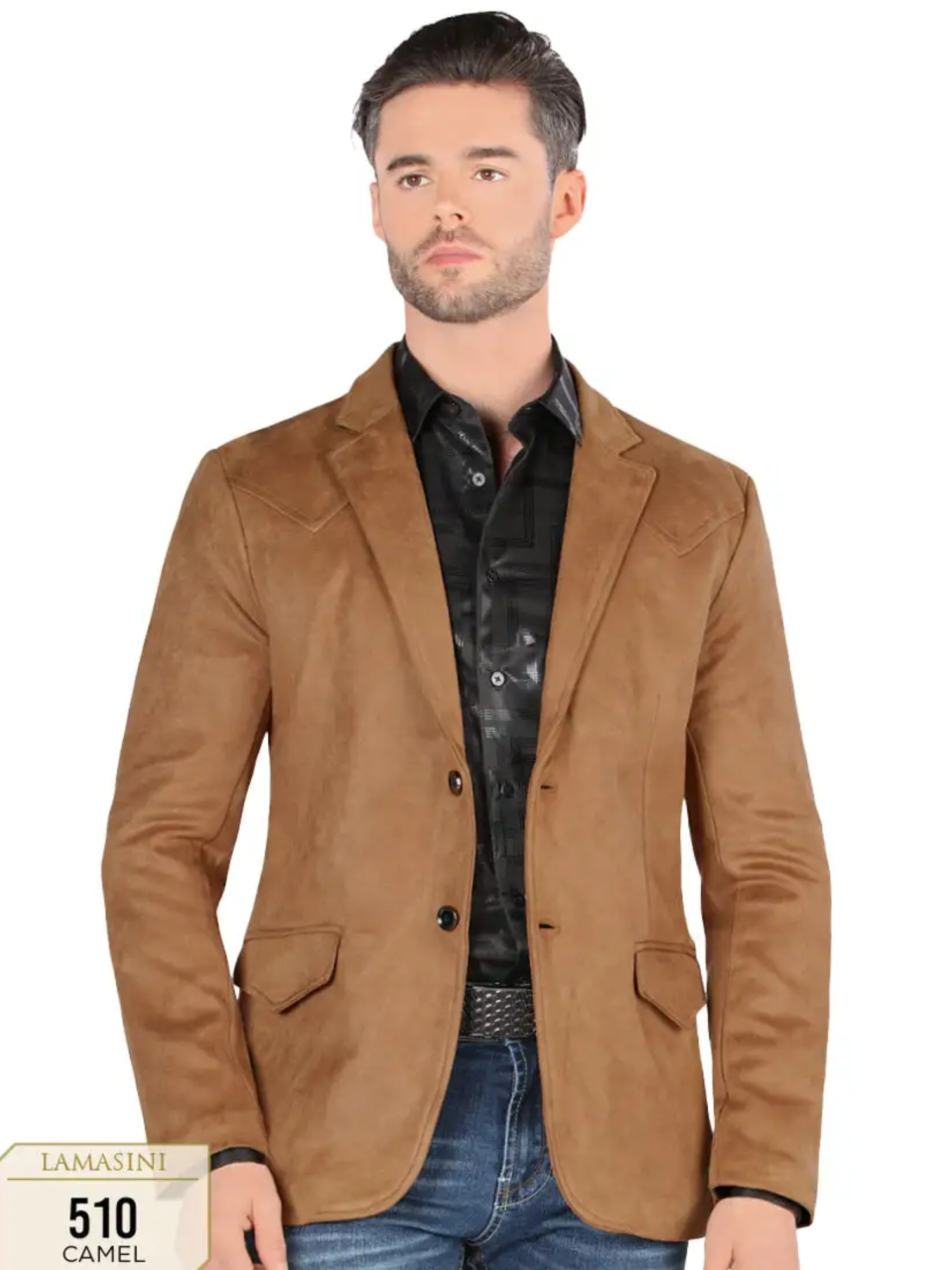 Saco Vaquero Liso para Hombre 'Lamasini' - ID: 510 Sacos Vaqueros Lamasini Camel