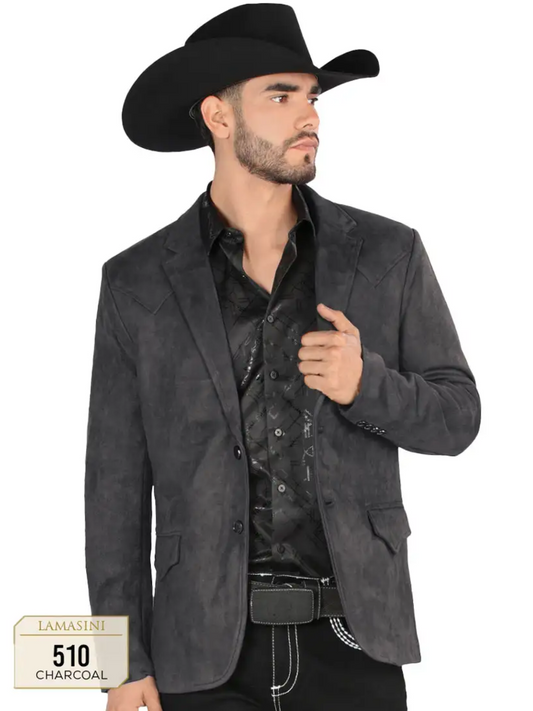 Saco Vaquero Liso para Hombre 'Lamasini' - ID: 510 Sacos Vaqueros Lamasini Charcoal