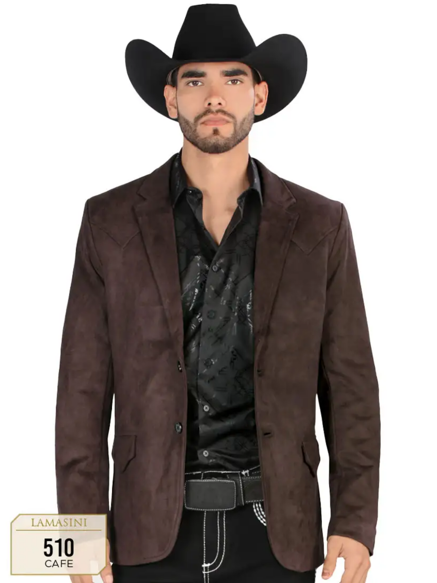 Saco Vaquero Liso para Hombre 'Lamasini' - ID: 510 Sacos Vaqueros Lamasini Brown