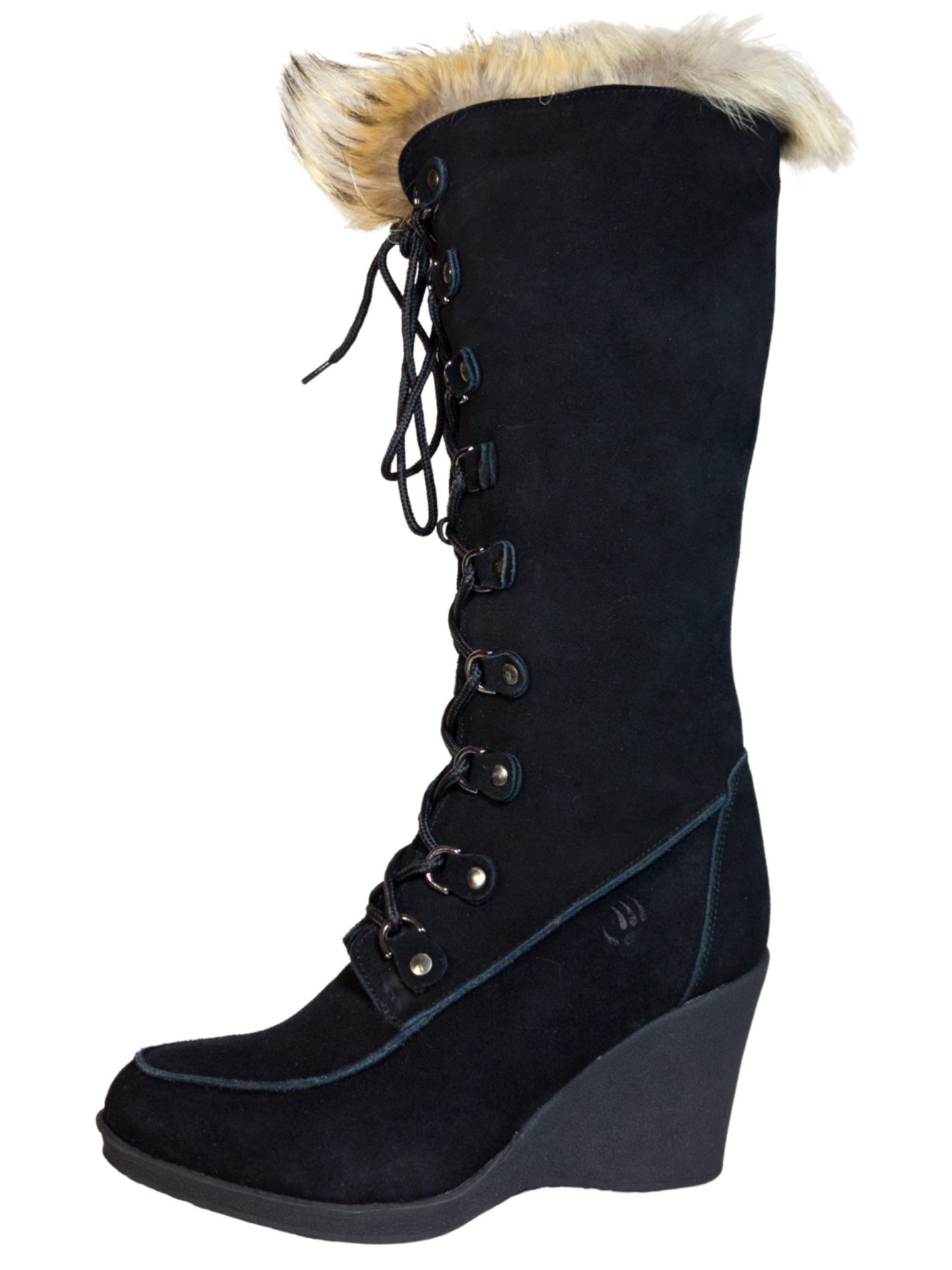 Botas de Invierno de Cuña de Piel Gamuza/Pelo de Zorro para Mujer 'Bearpaw' - ID: 7133 Botas Invernales Bearpaw 