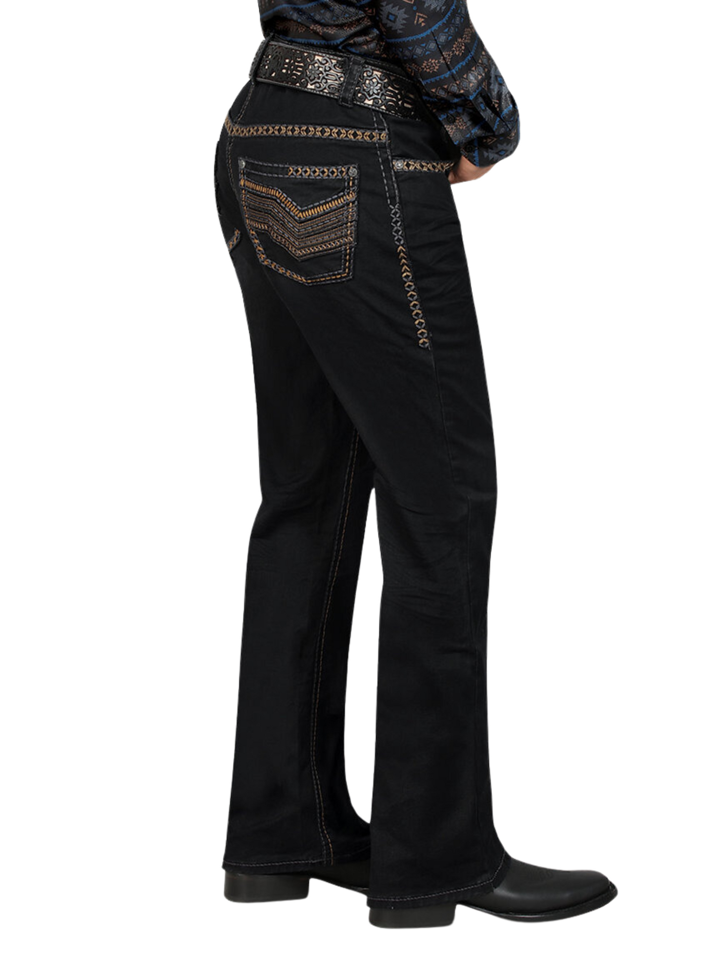 Pantalon Vaquero de Mezclilla Stretch Boot Cut para Hombre 'Lamasini' - ID: 1870