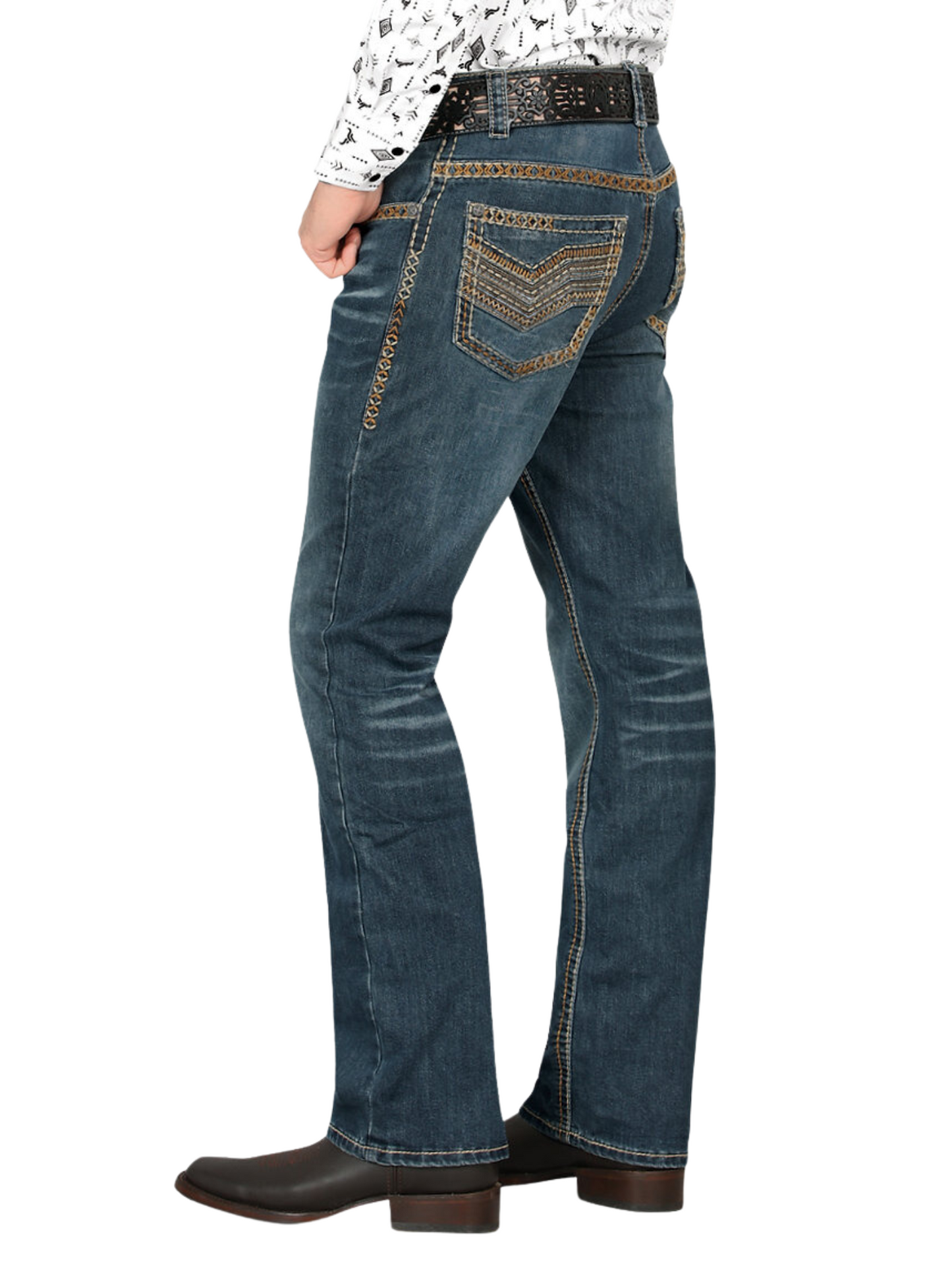 Pantalon Vaquero de Mezclilla Stretch Boot Cut para Hombre 'Lamasini' - ID: 1870