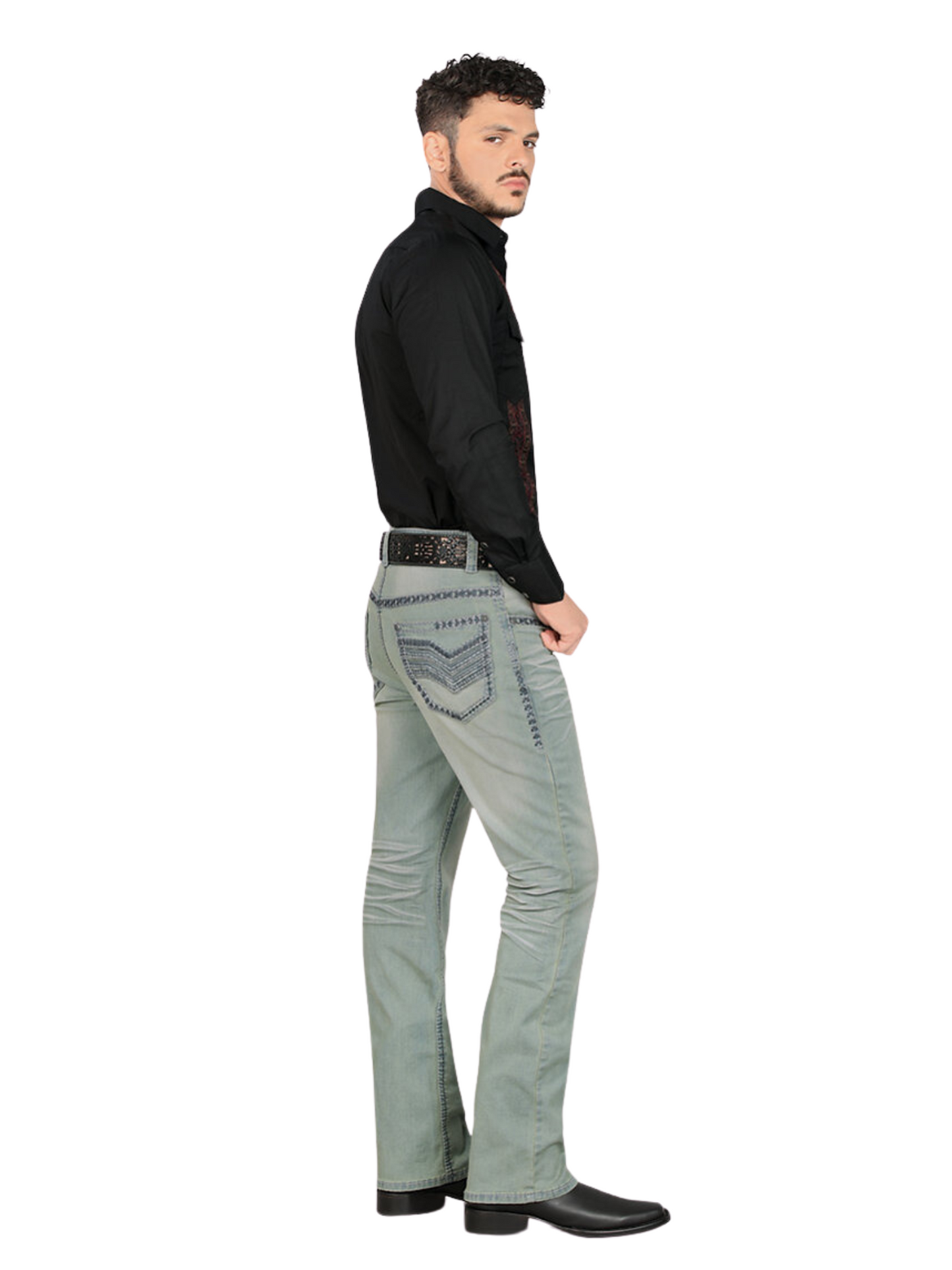 Pantalon Vaquero de Mezclilla Stretch Boot Cut para Hombre 'Lamasini' - ID: 1870