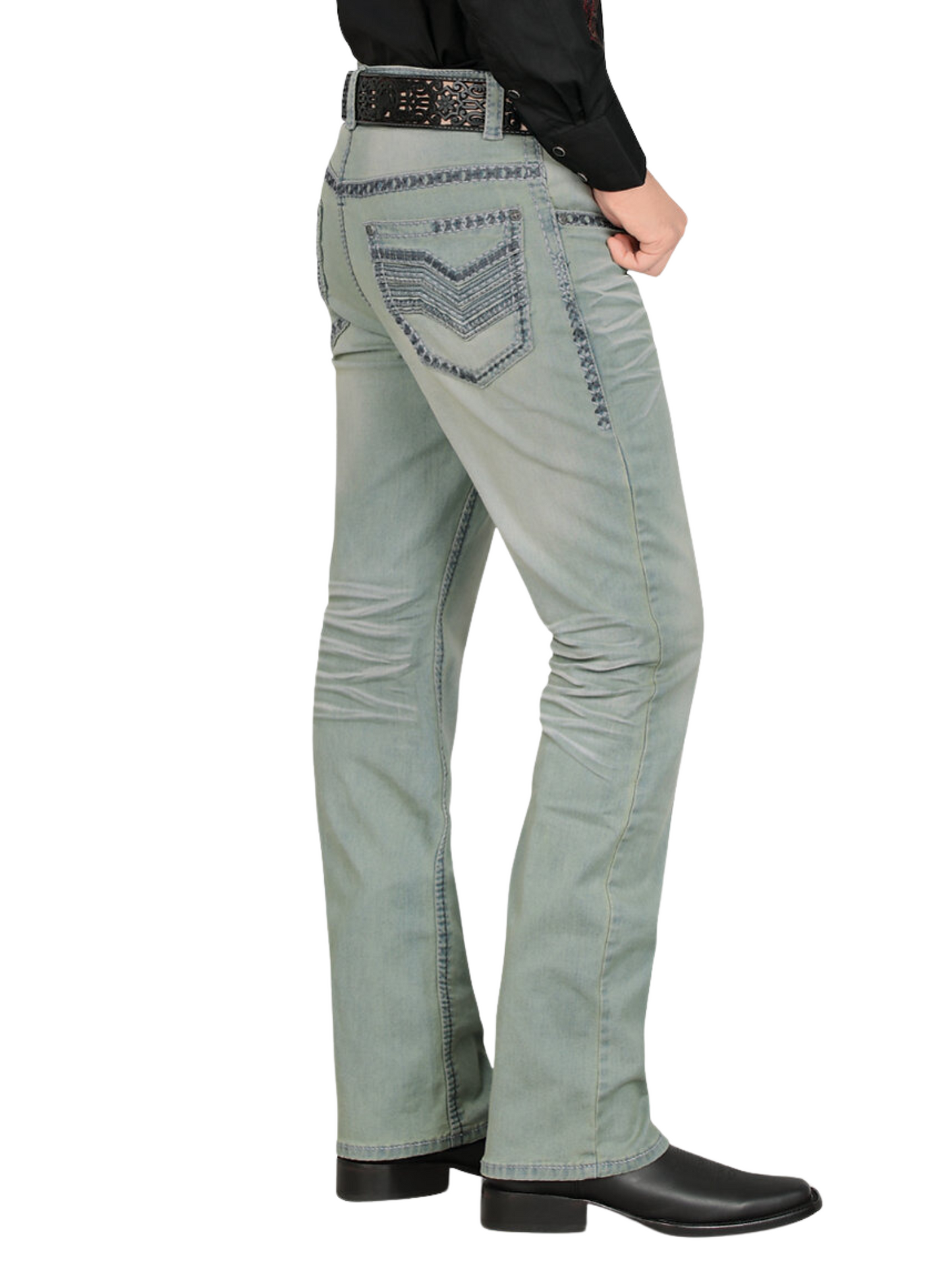 Pantalon Vaquero de Mezclilla Stretch Boot Cut para Hombre 'Lamasini' - ID: 1870