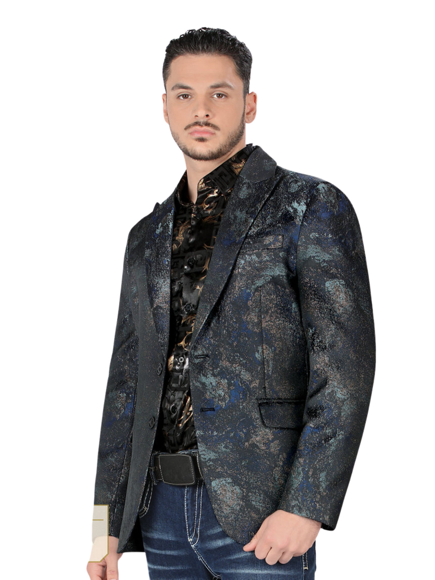 Saco de Vestir Estampado para Hombre 'Lamasini' - ID: 35209 Sacos de Vestir Lamasini Blue