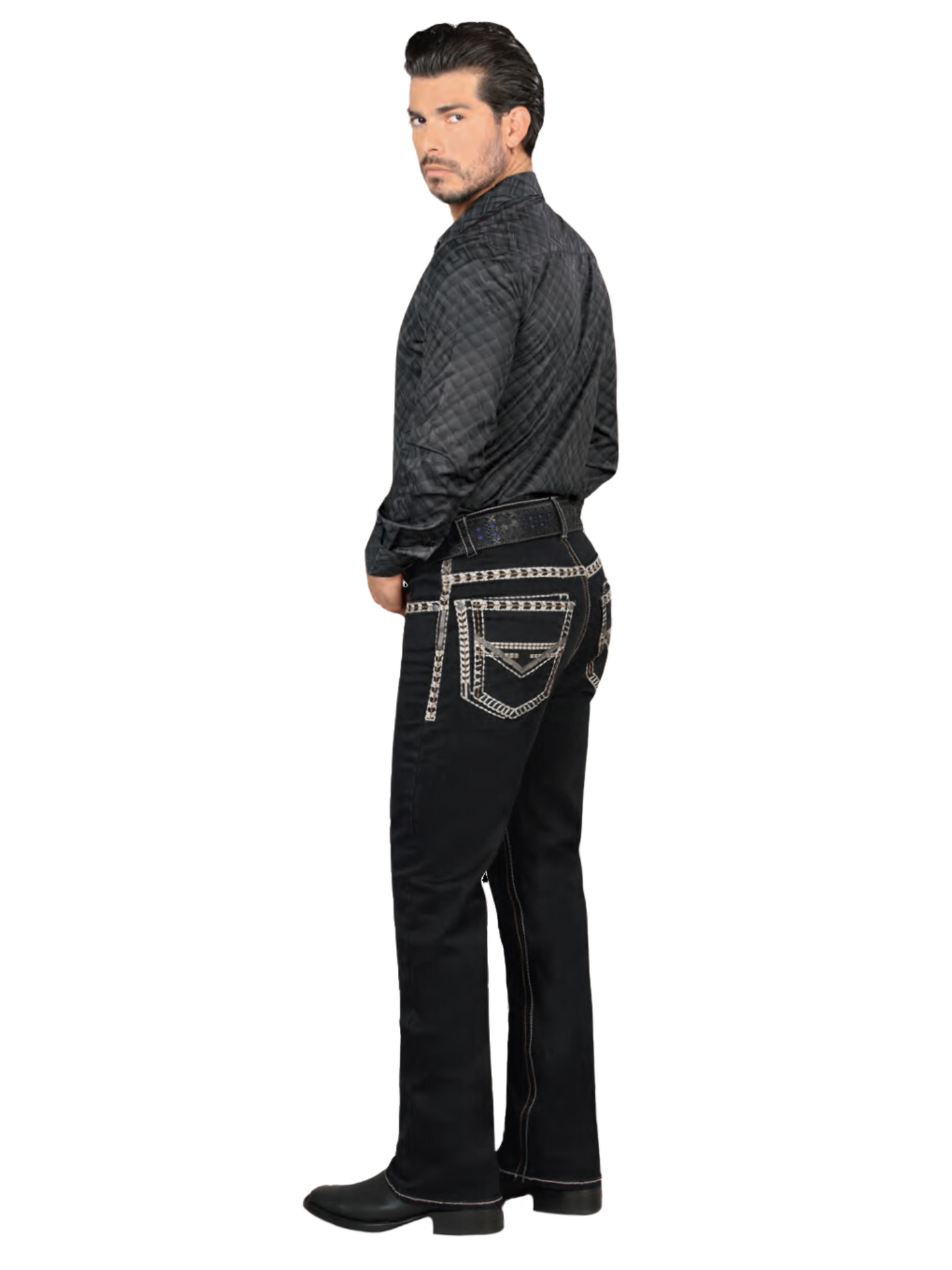 Pantalon Vaquero de Mezclilla Stretch Boot Cut para Hombre 'Lamasini' - ID: 1872