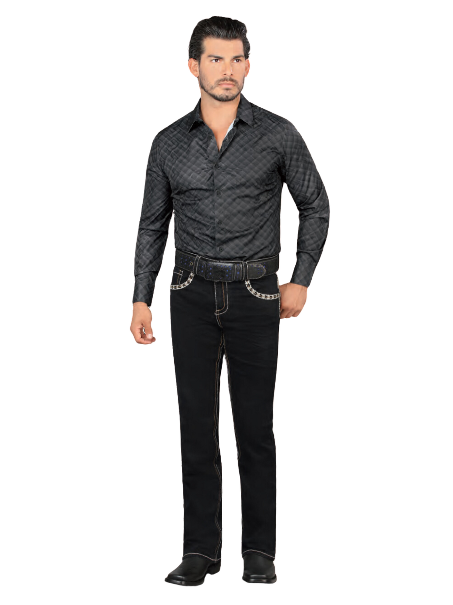 Pantalon Vaquero de Mezclilla Stretch Boot Cut para Hombre 'Lamasini' - ID: 1872