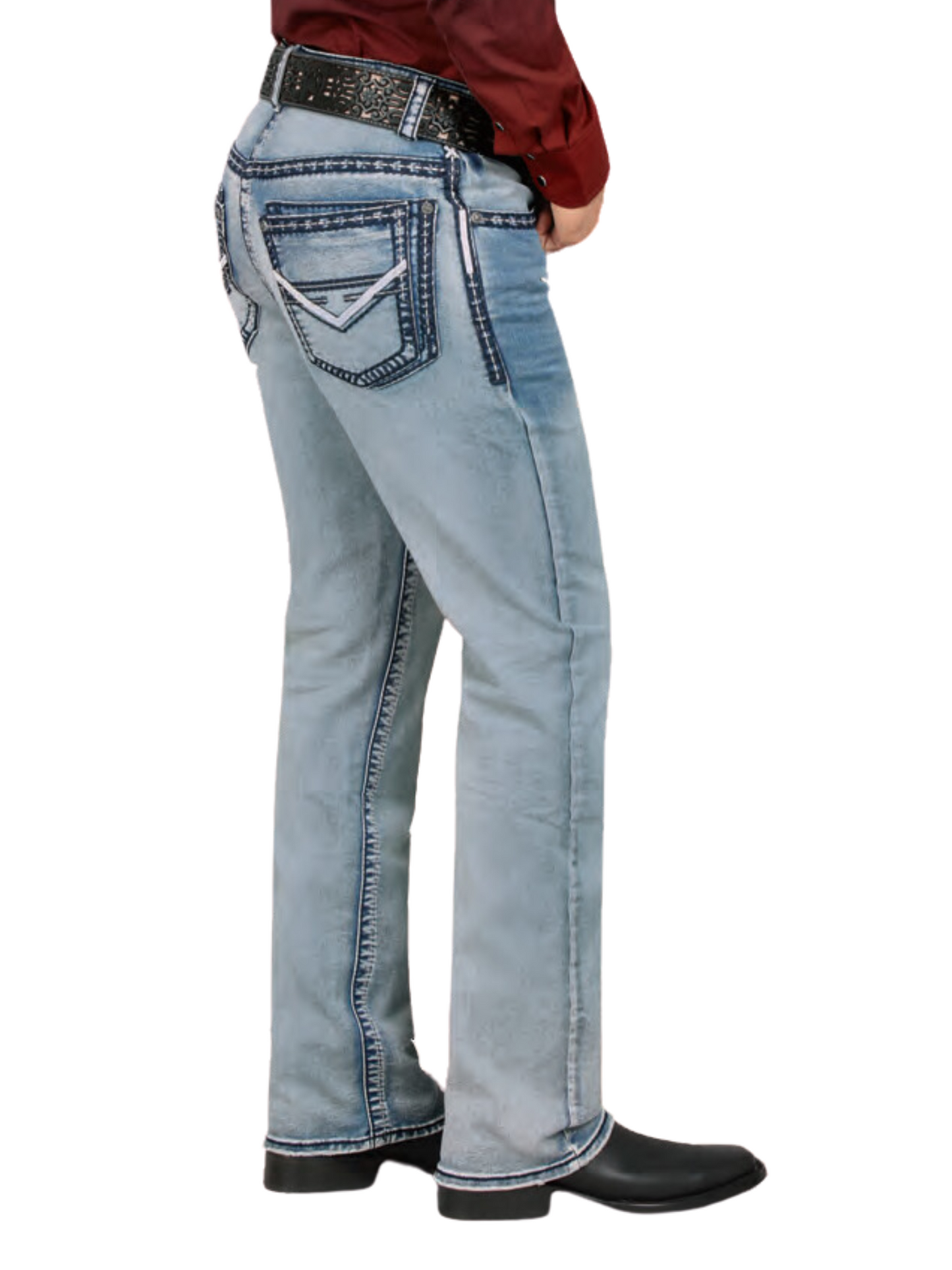 Pantalon Vaquero de Mezclilla Stretch Boot Cut para Hombre 'Lamasini' - ID: 1872