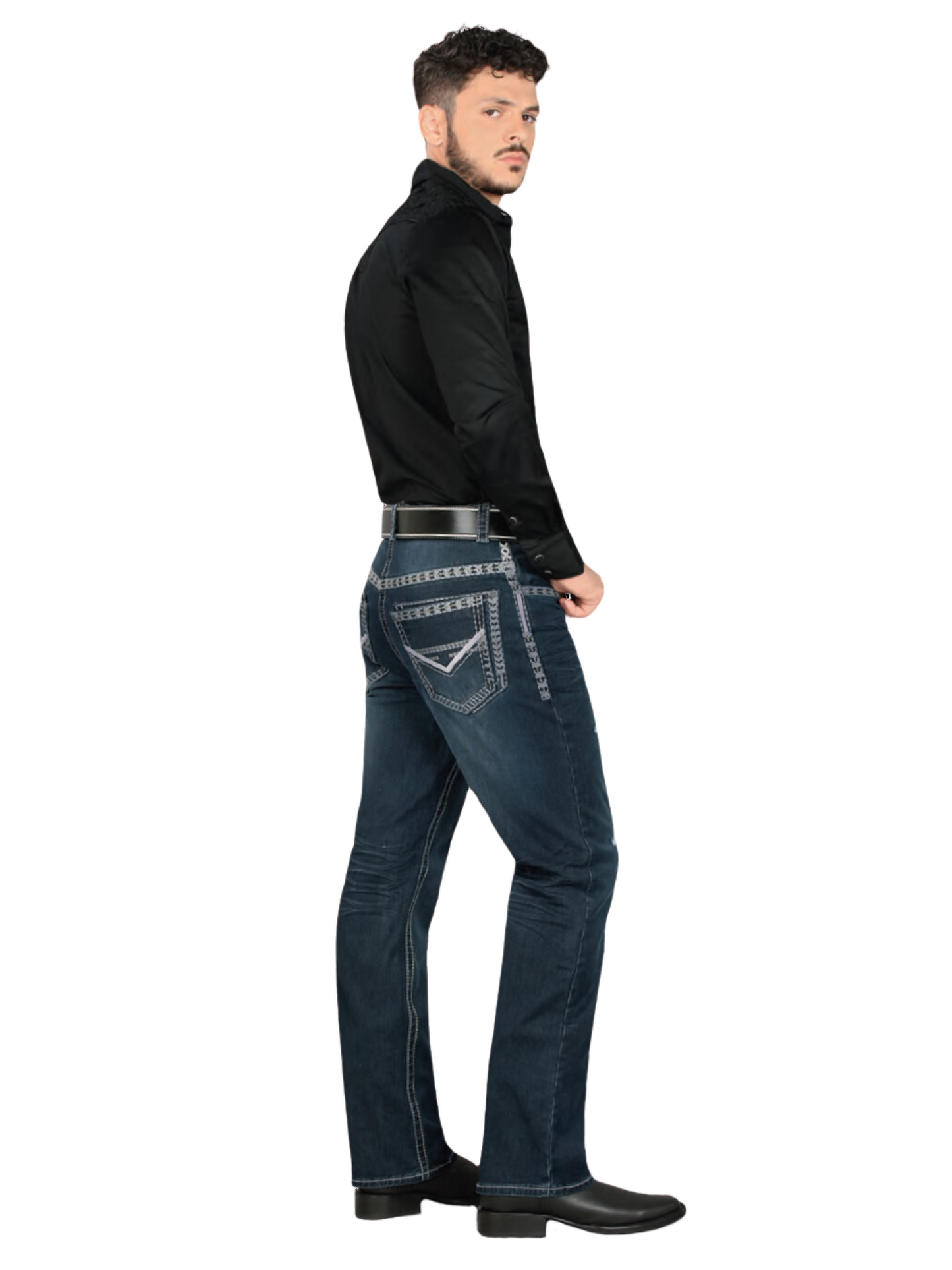 Pantalon Vaquero de Mezclilla Stretch Boot Cut para Hombre 'Lamasini' - ID: 1872