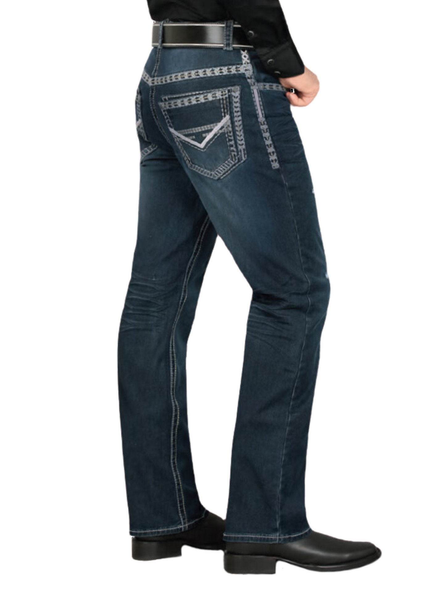 Pantalon Vaquero de Mezclilla Stretch Boot Cut para Hombre 'Lamasini' - ID: 1872