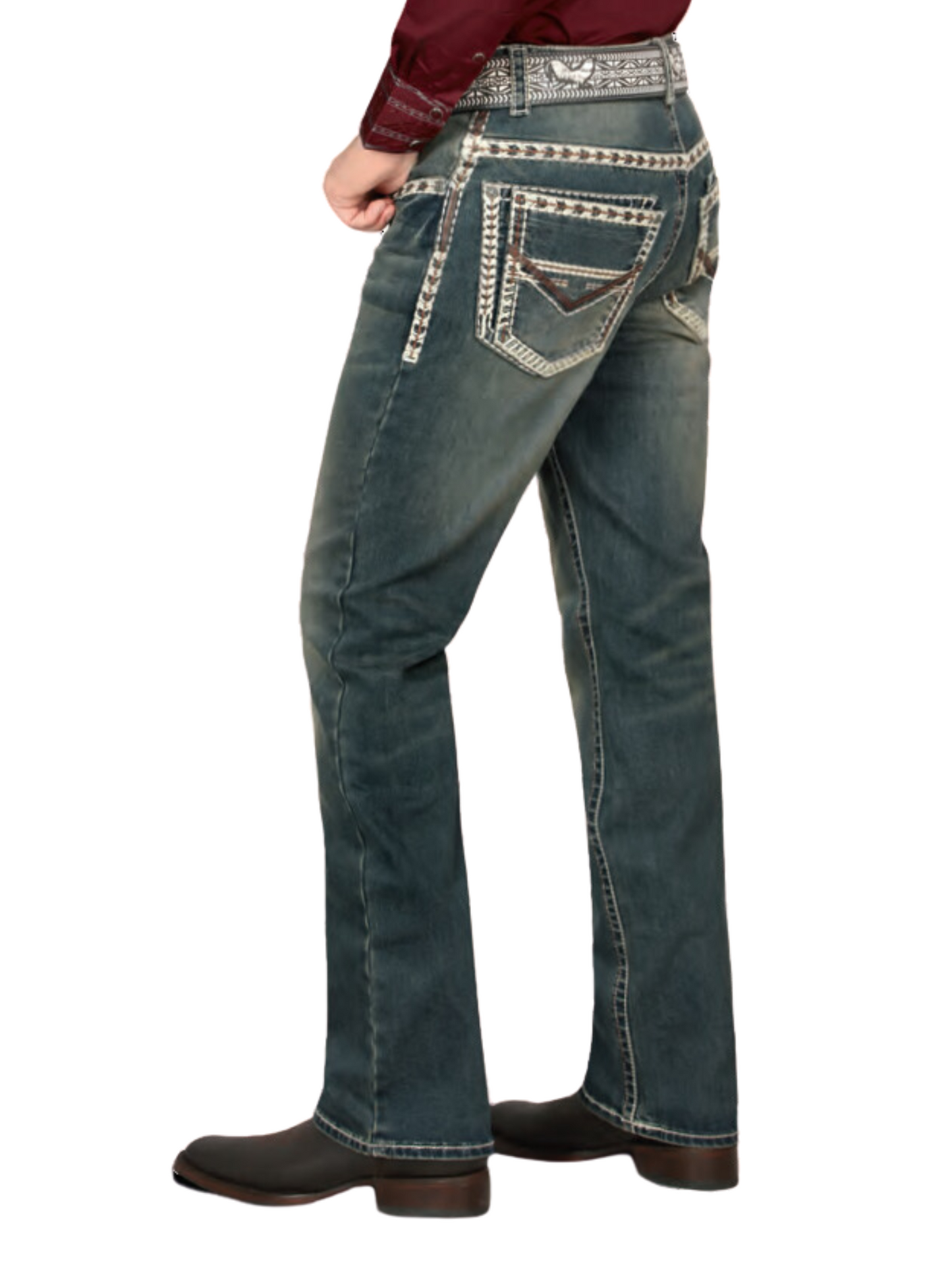 Pantalon Vaquero de Mezclilla Stretch Boot Cut para Hombre 'Lamasini' - ID: 1872