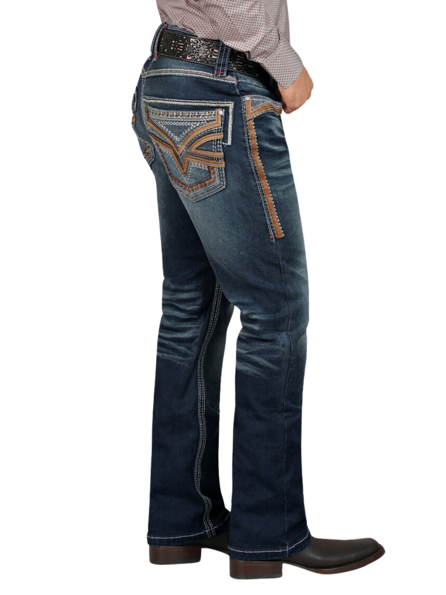 Premium Quality Stretch Boot Cut Denim Jeans for Men 'Lamasini' - ID: 12101