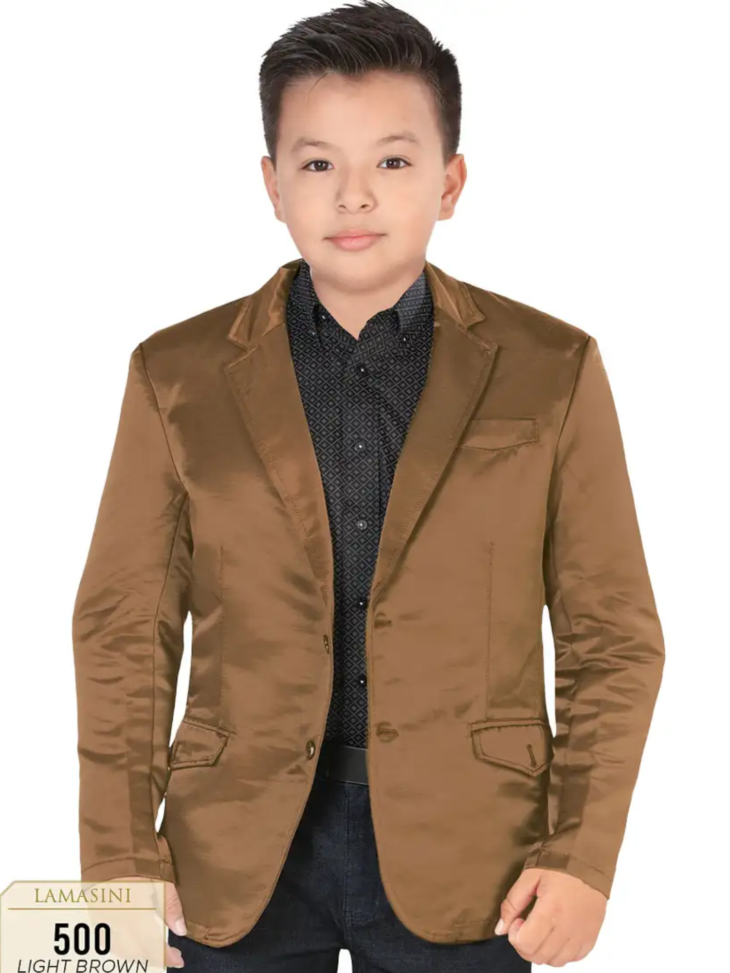 Saco Vaquero Liso para Niños 'Lamasini' - ID: 500 Sacos Vaqueros Lamasini Light Brown