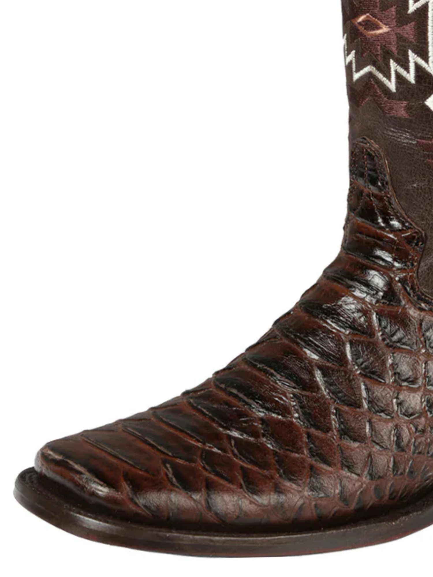 Botas Vaqueras Rodeo Imitacion de Python Grabado en Piel Vacuno para Hombre 'El General' - ID: 45095 Botas Python Print El General