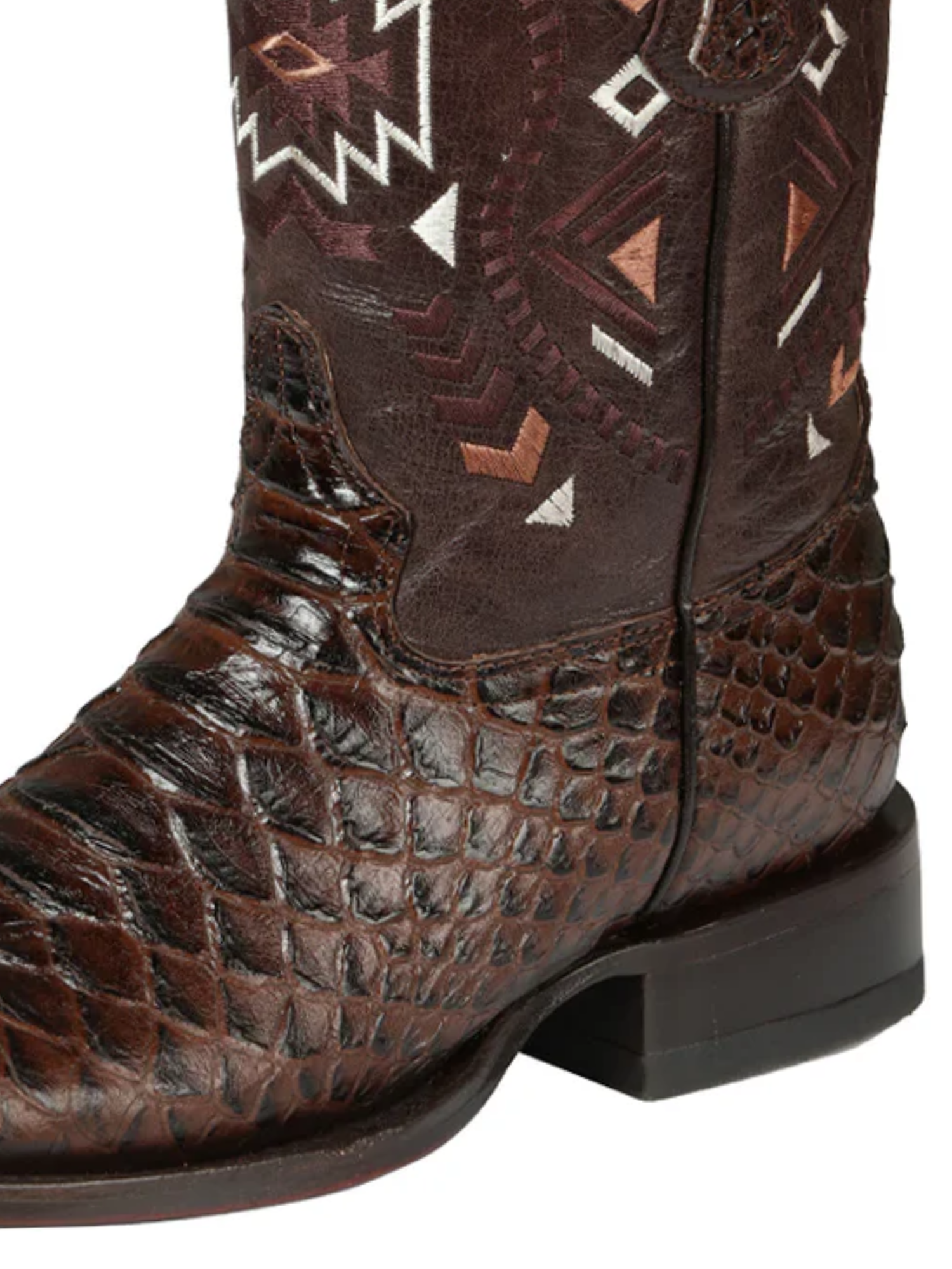 Botas Vaqueras Rodeo Imitacion de Python Grabado en Piel Vacuno para Hombre 'El General' - ID: 45095 Botas Python Print El General