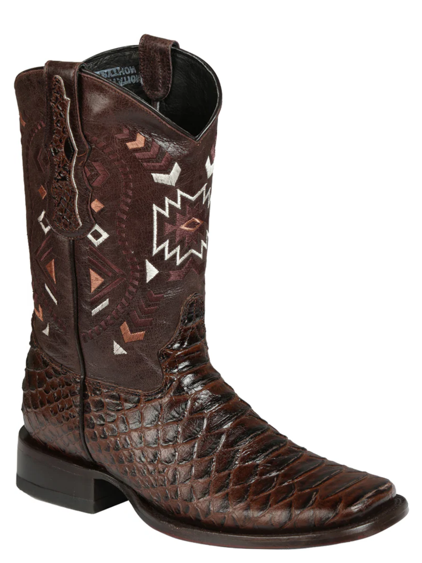 Botas Vaqueras Rodeo Imitacion de Python Grabado en Piel Vacuno para Hombre 'El General' - ID: 45095 Botas Python Print El General