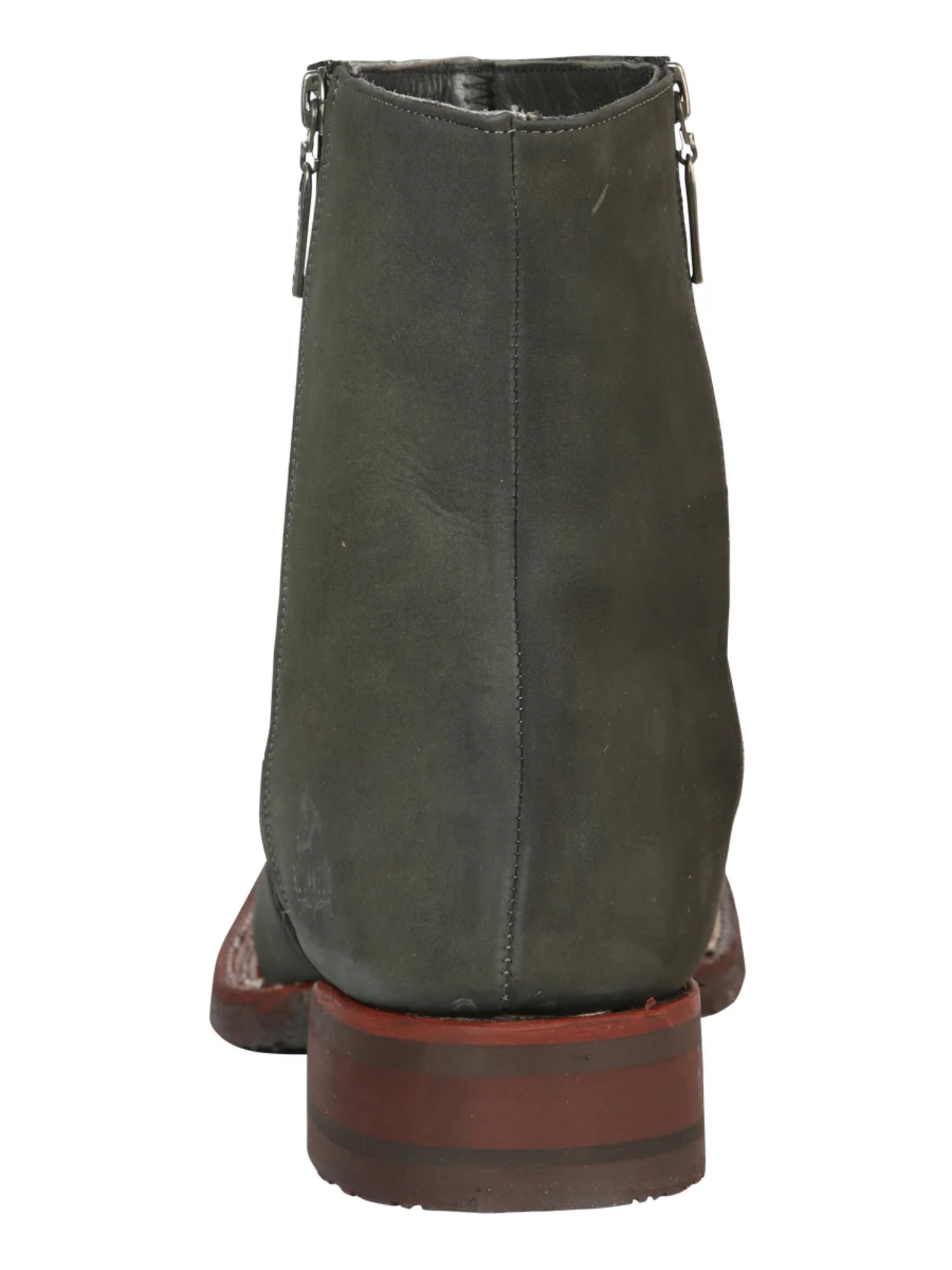 Men's Classic Dress Cowboy Boots with Double Closure in Nubuck Leather 'El Canelo' - ID: 45213