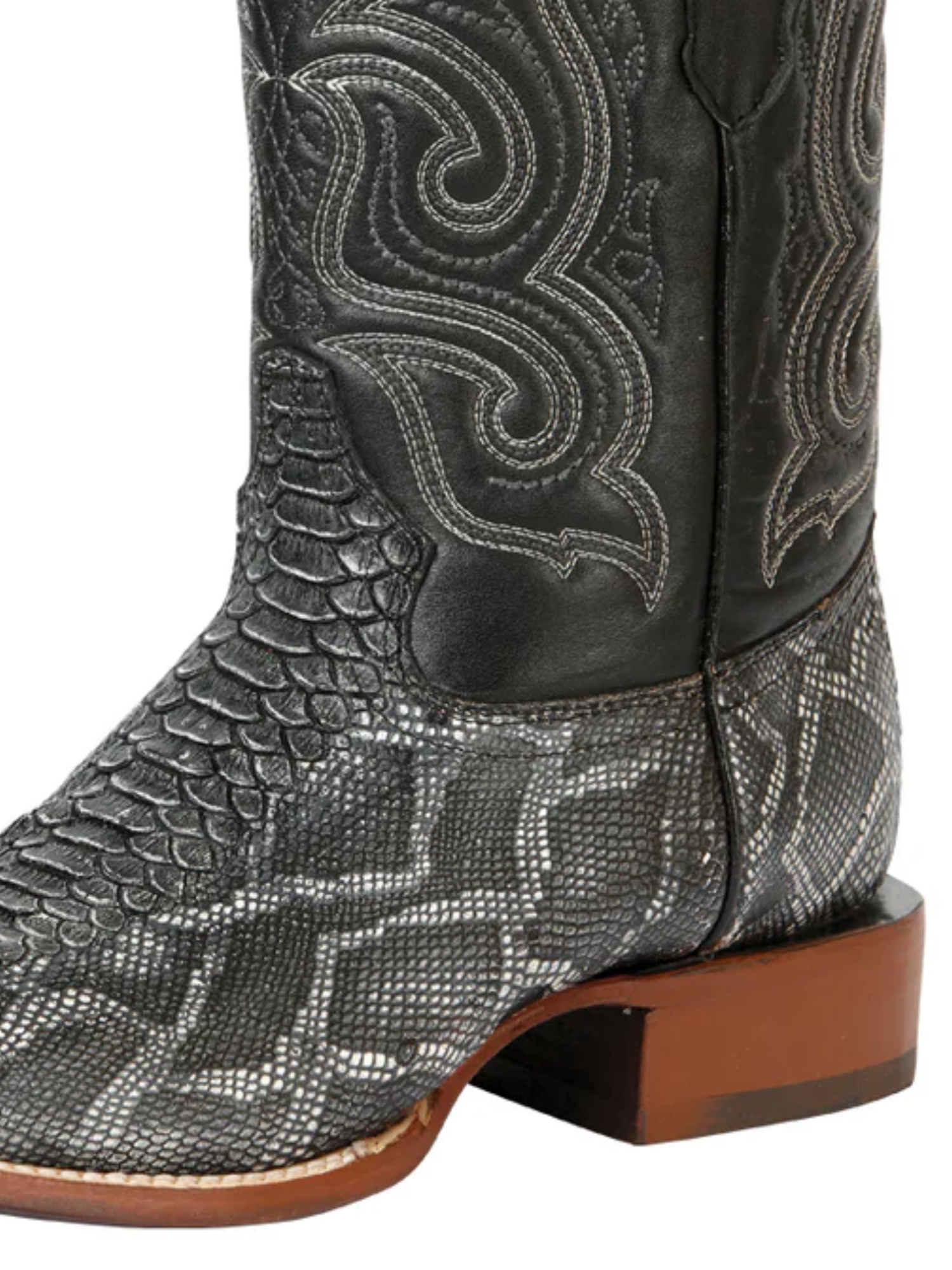 Botas Vaqueras Rodeo Imitacion de Python Grabado en Piel Vacuno para Hombre 'El General' - ID: 45432 Botas Python Print El General