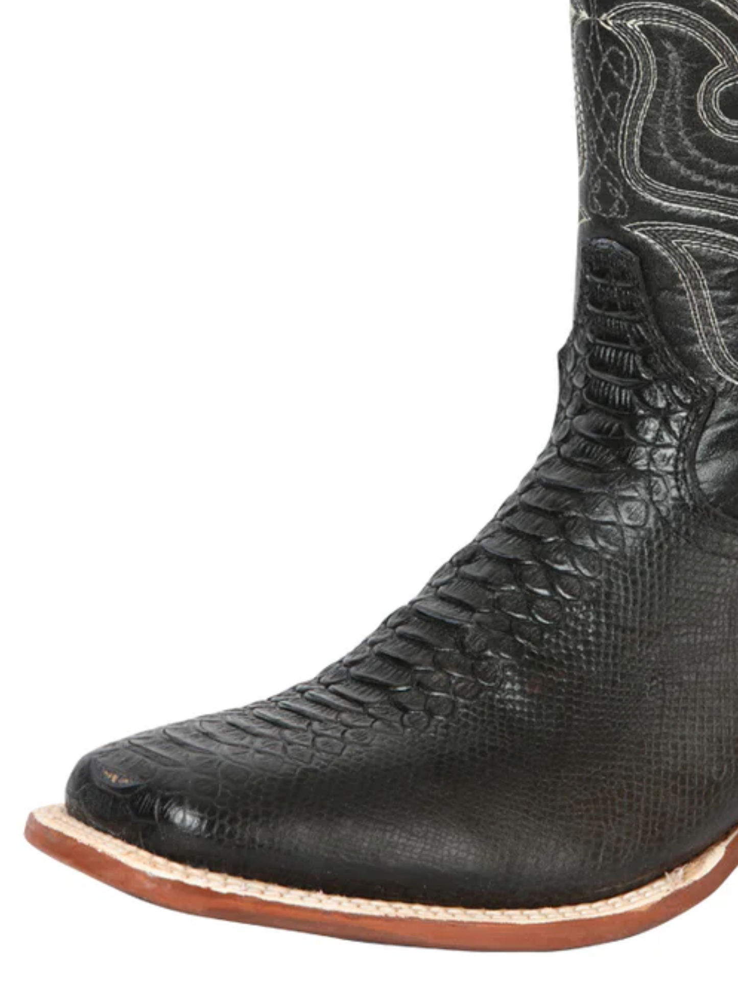 Botas Vaqueras Rodeo Imitacion de Python Grabado en Piel Vacuno para Hombre 'El General' - ID: 45433 Botas Python Print El General