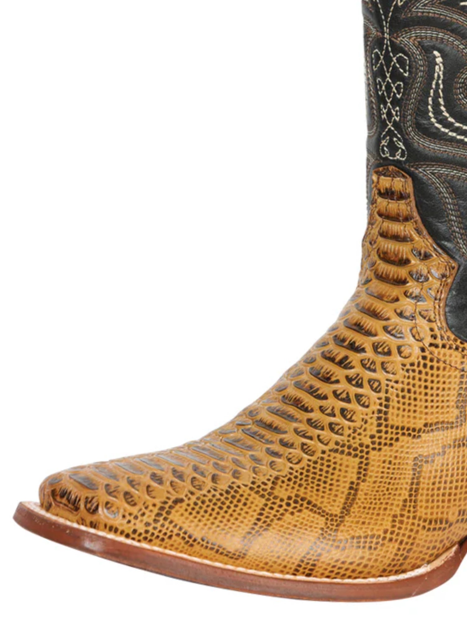 Botas Vaqueras Rodeo Imitacion de Python Grabado en Piel Vacuno para Hombre 'El General' - ID: 45434 Botas Python Print El General