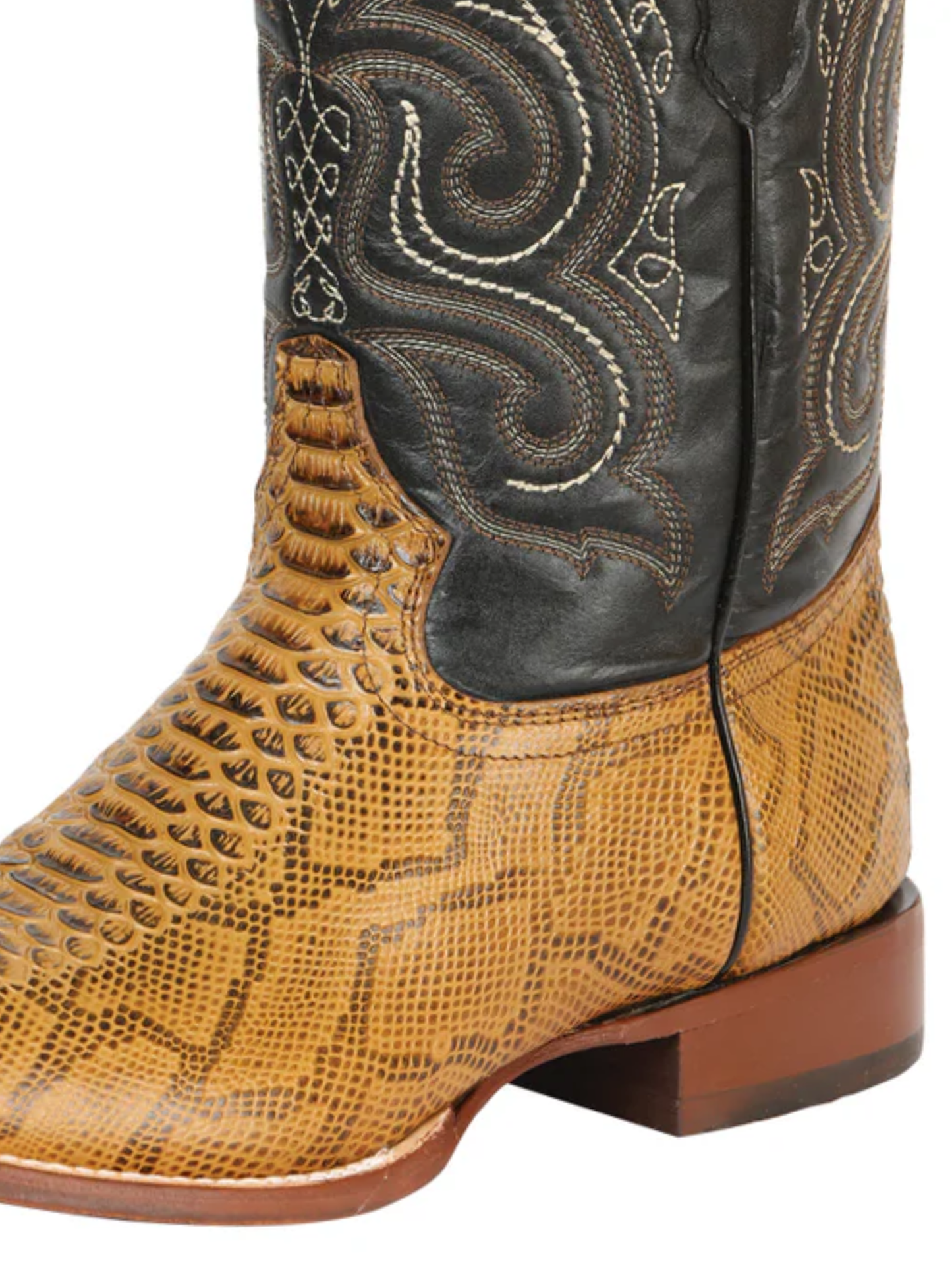 Botas Vaqueras Rodeo Imitacion de Python Grabado en Piel Vacuno para Hombre 'El General' - ID: 45434 Botas Python Print El General