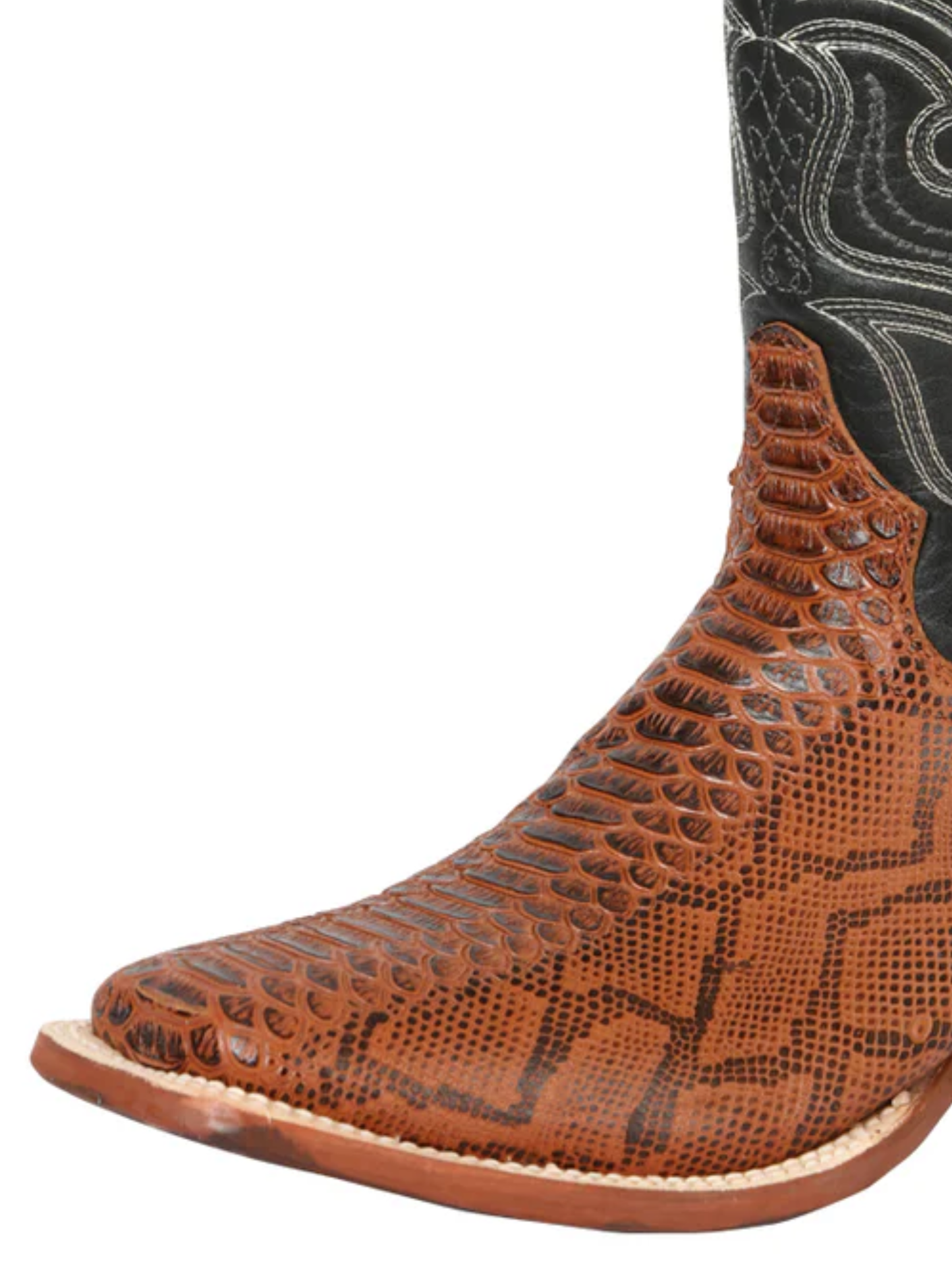 Botas Vaqueras Rodeo Imitacion de Python Grabado en Piel Vacuno para Hombre 'El General' - ID: 45435 Botas Python Print El General