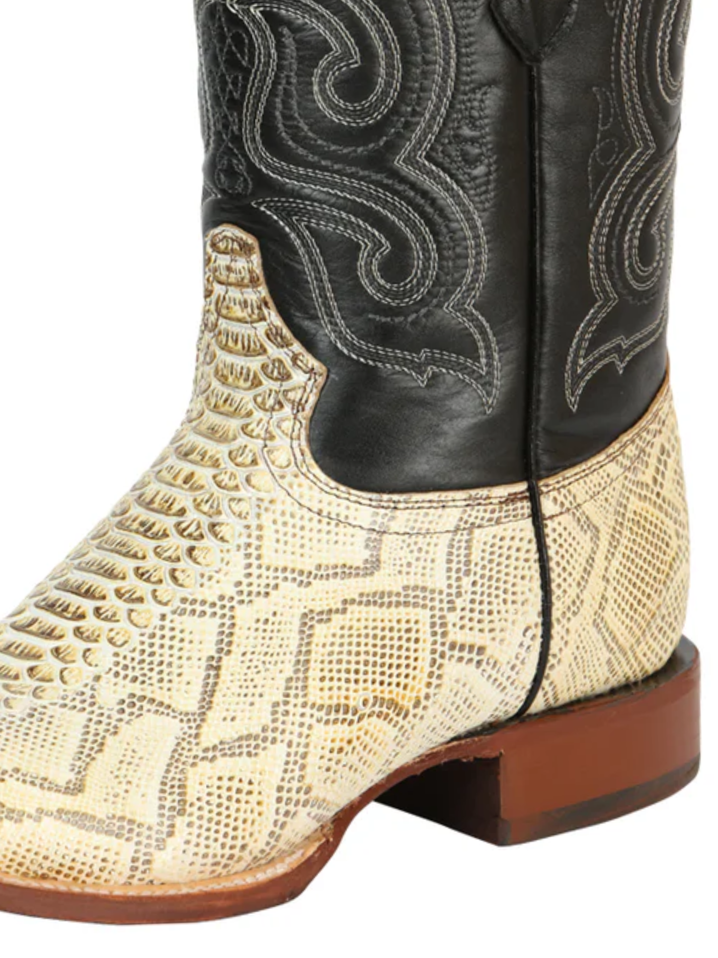 Botas Vaqueras Rodeo Imitacion de Python Grabado en Piel Vacuno para Hombre 'El General' - ID: 45436 Botas Python Print El General