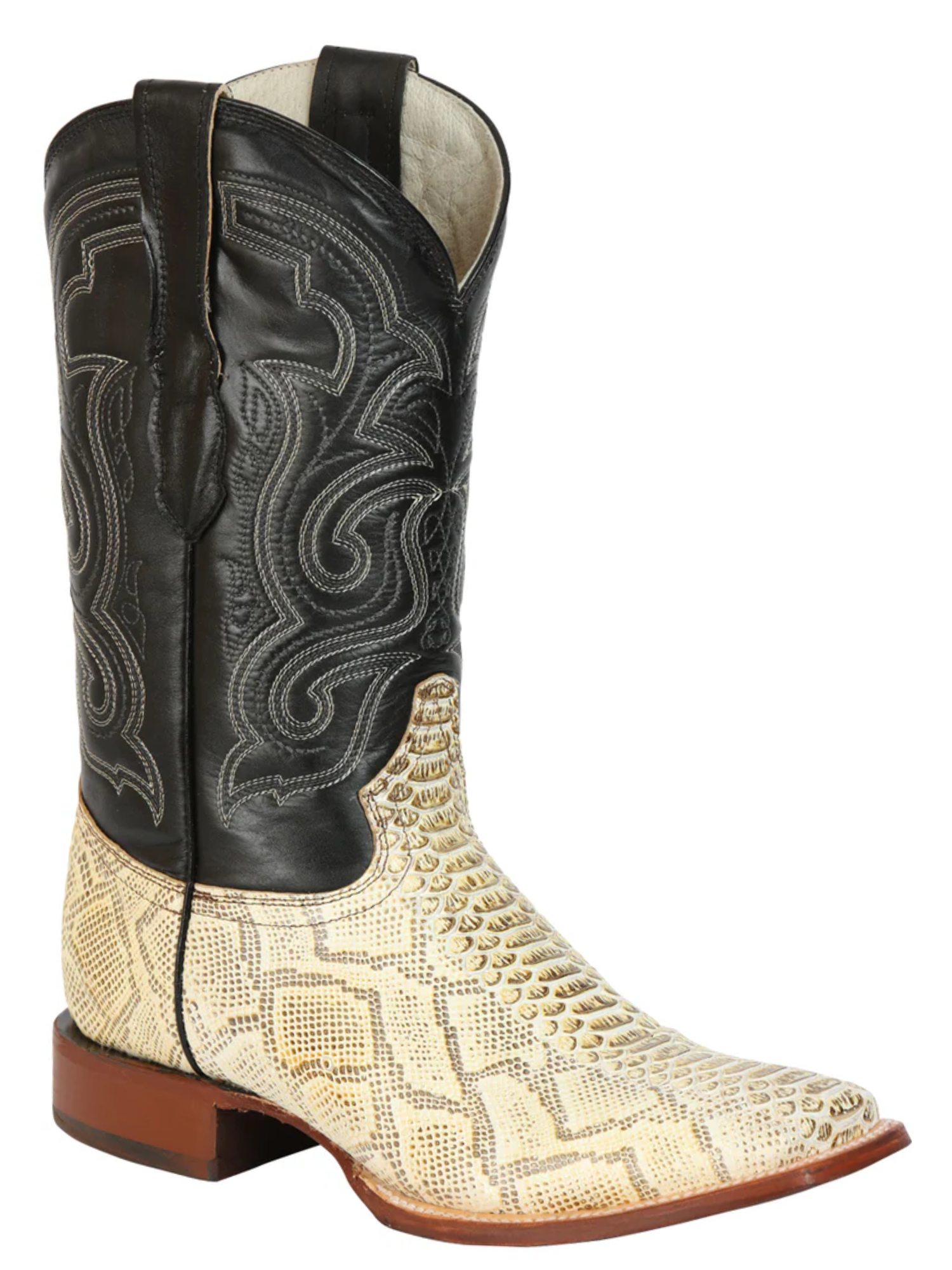 Botas Vaqueras Rodeo Imitacion de Python Grabado en Piel Vacuno para Hombre 'El General' - ID: 45436 Botas Python Print El General
