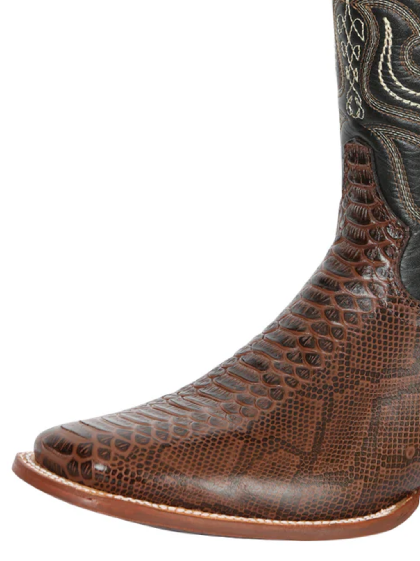 Botas Vaqueras Rodeo Imitacion de Python Grabado en Piel Vacuno para Hombre 'El General' - ID: 45437 Botas Python Print El General