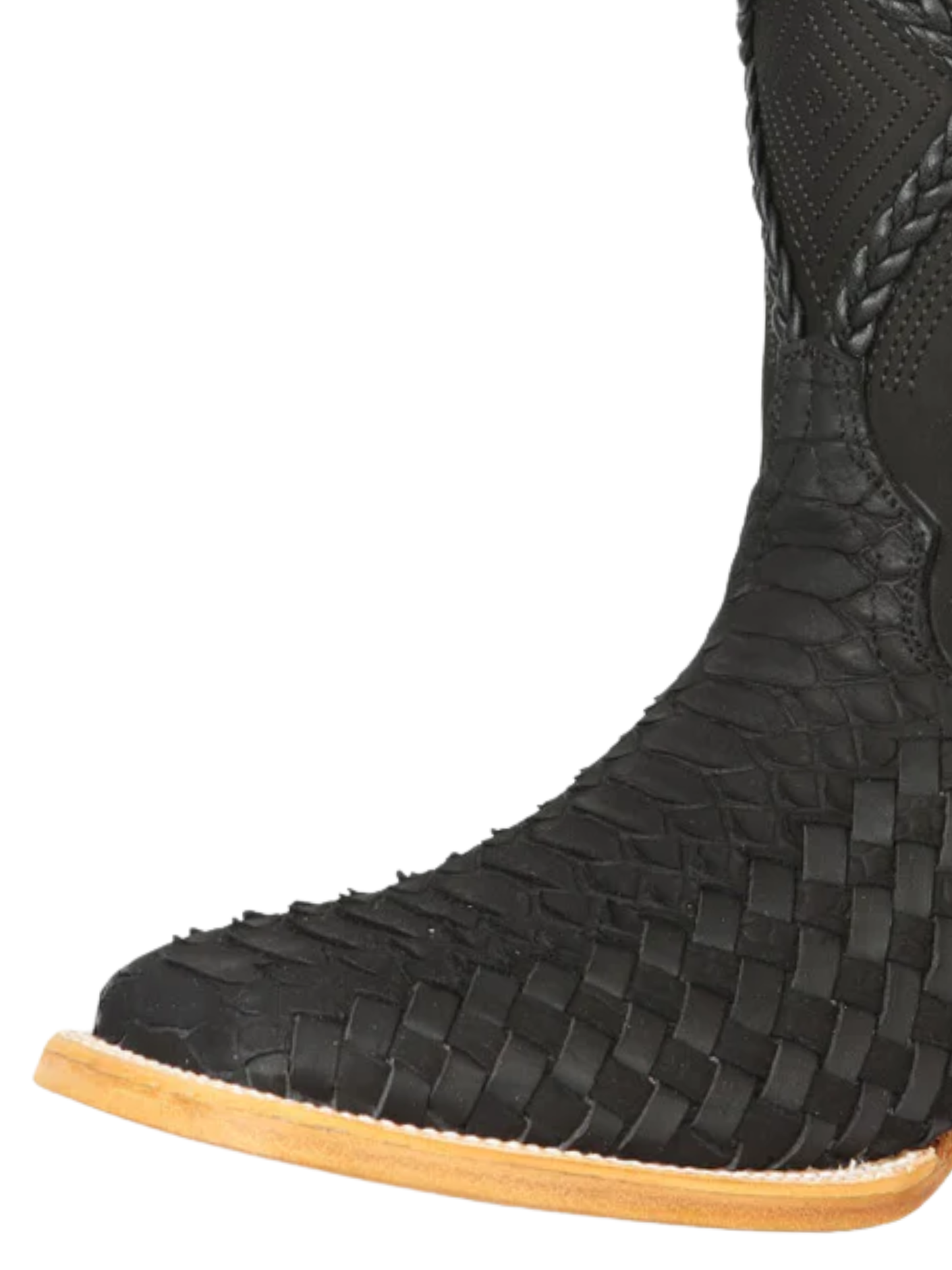 Botas Vaqueras Rodeo Imitacion de Python/Petatillo Grabado en Piel Vacuno para Hombre 'El General' - ID: 45466 Botas de Petatillo El General