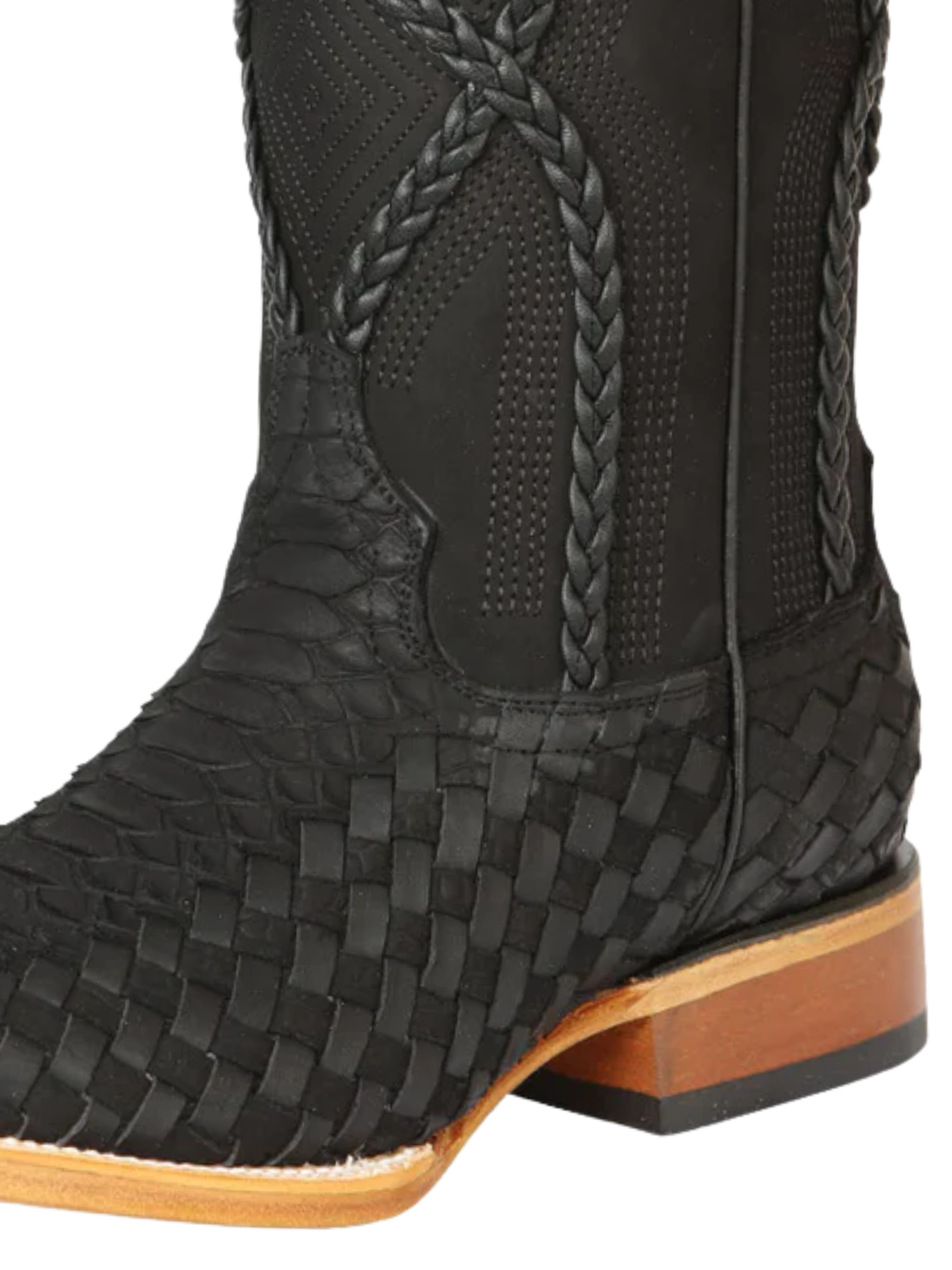 Botas Vaqueras Rodeo Imitacion de Python/Petatillo Grabado en Piel Vacuno para Hombre 'El General' - ID: 45466 Botas de Petatillo El General