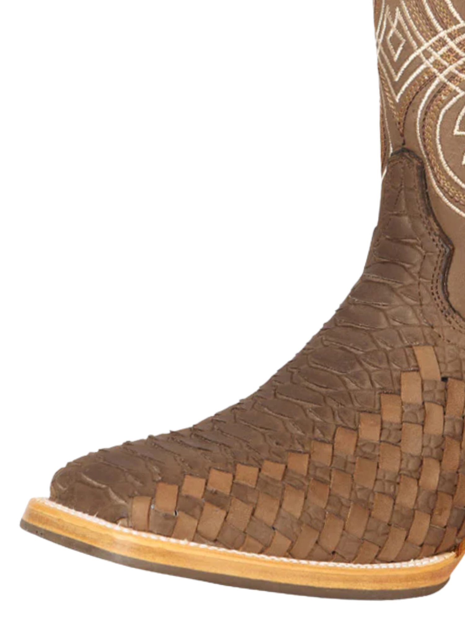 Botas Vaqueras Rodeo Imitacion de Python/Petatillo Grabado en Piel Vacuno para Hombre 'El General' - ID: 45467 Botas de Petatillo El General