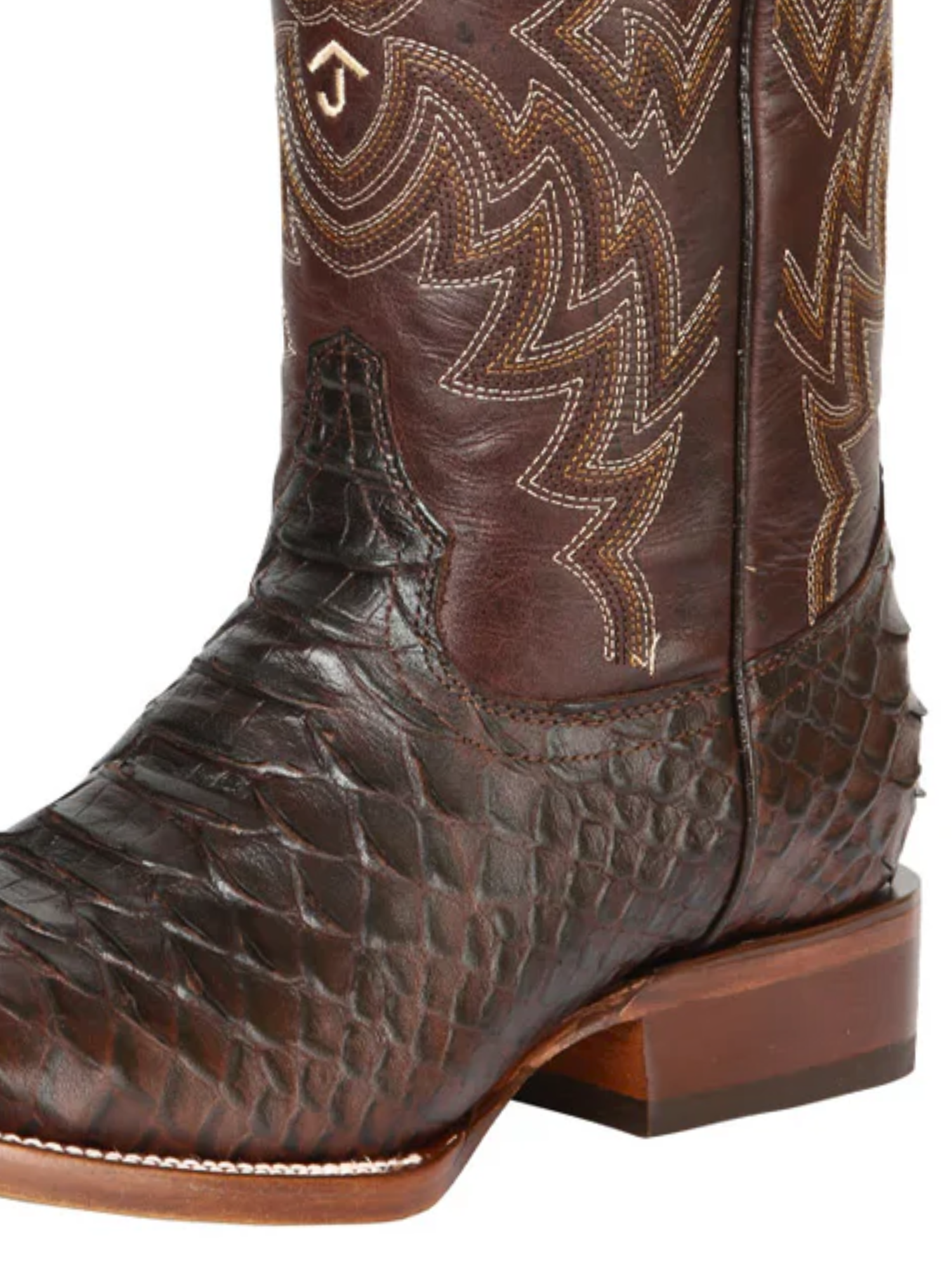 Botas Vaqueras Rodeo Imitacion de Python Grabado en Piel Vacuno para Hombre 'El General' - ID: 45469 Botas Python Print El General