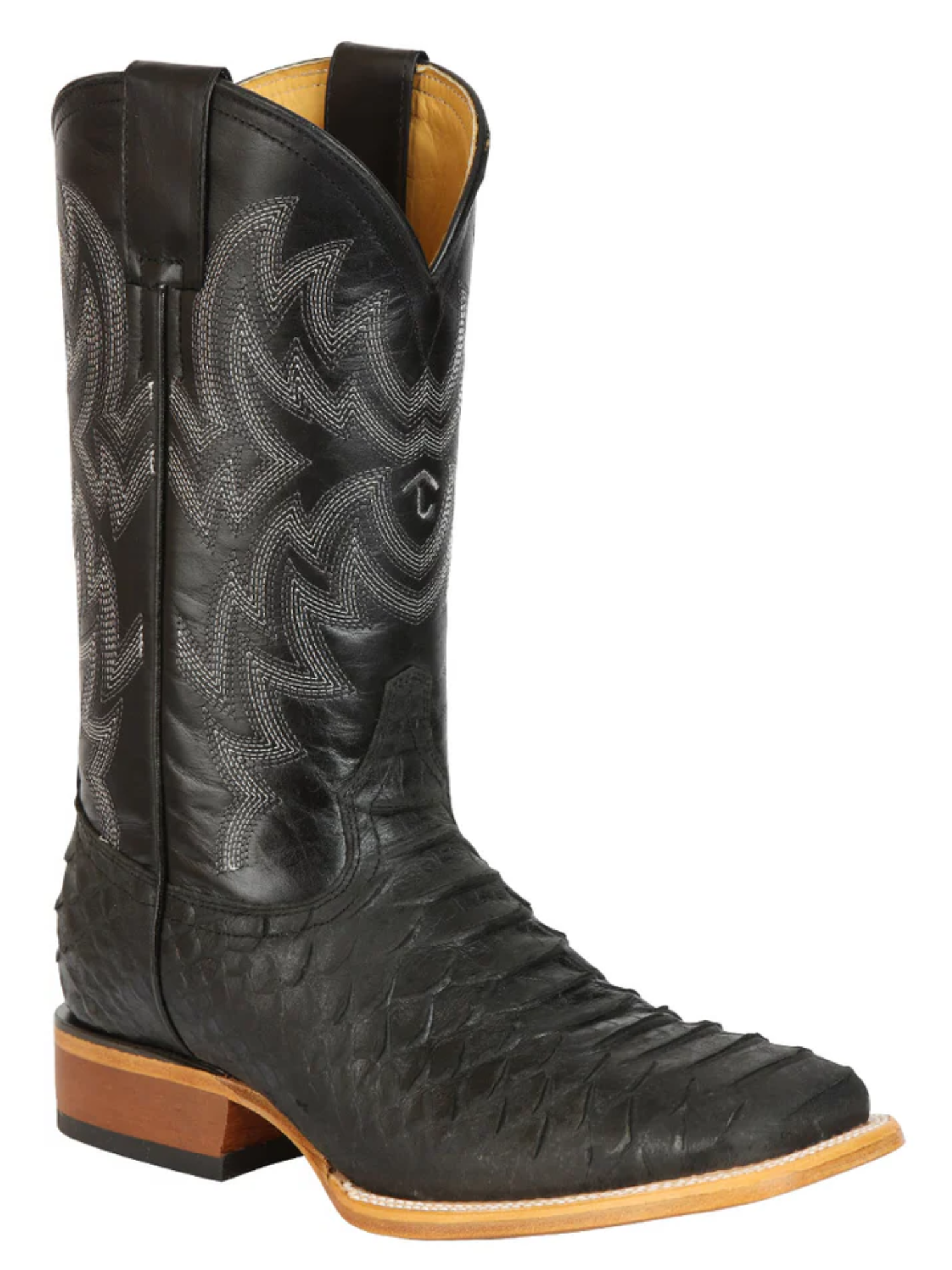 Botas Vaqueras Rodeo Imitacion de Python Grabado en Piel Vacuno para Hombre 'El General' - ID: 45470 Botas Python Print El General