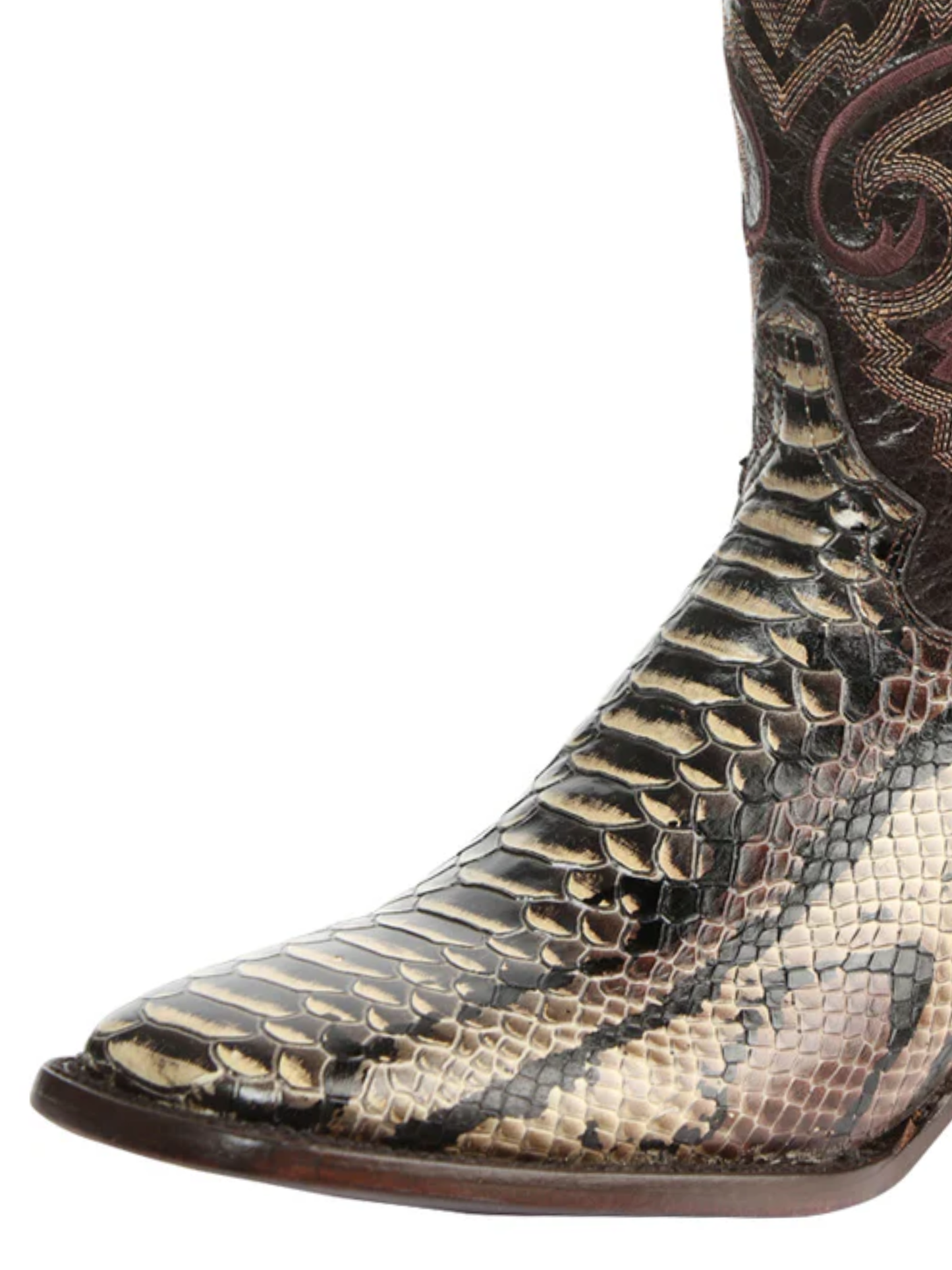 Botas Vaqueras Rodeo Imitacion de Python Grabado en Piel Vacuno para Hombre 'El General' - ID: 45528 Botas Python Print El General