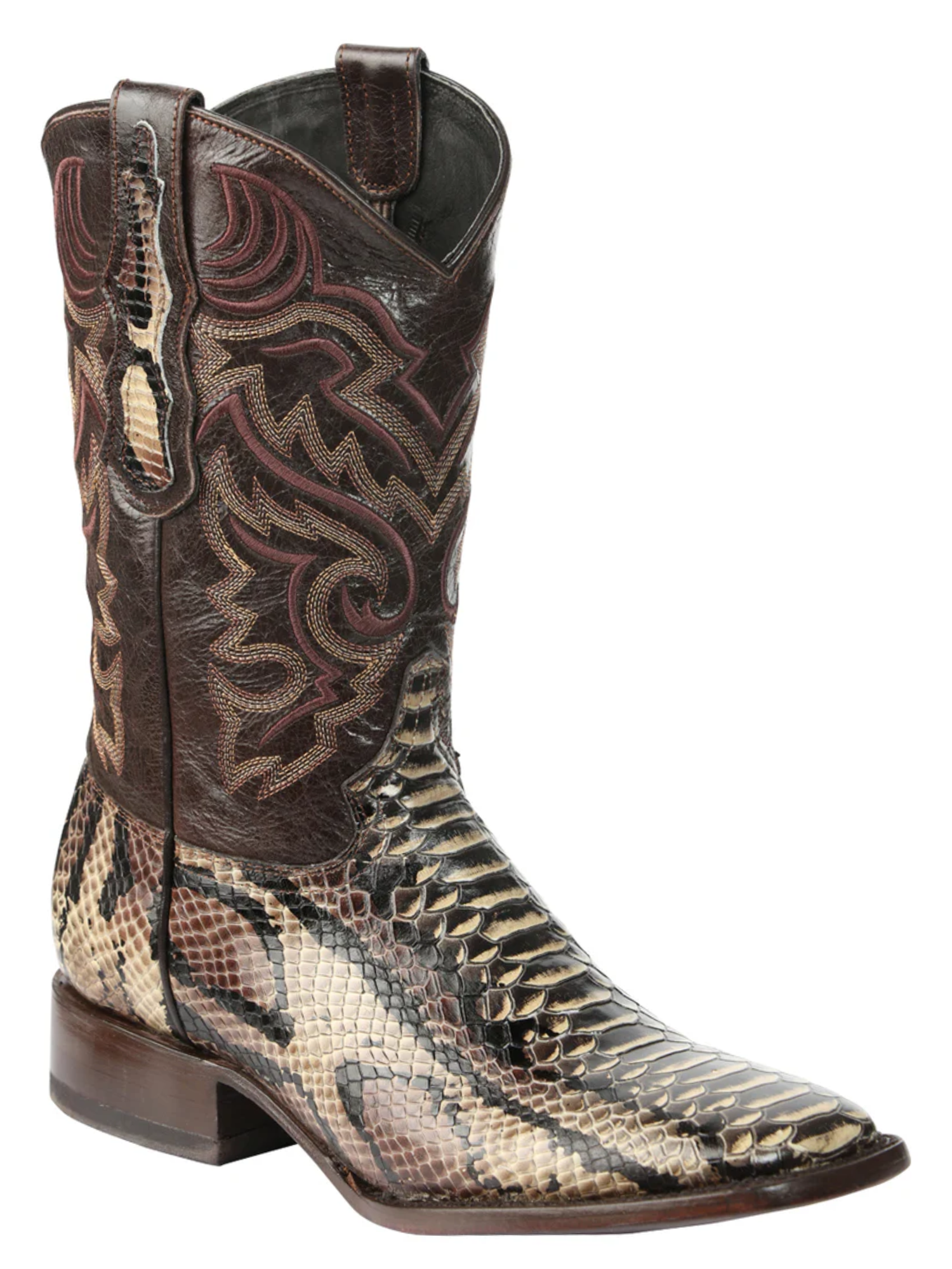 Botas Vaqueras Rodeo Imitacion de Python Grabado en Piel Vacuno para Hombre 'El General' - ID: 45528 Botas Python Print El General