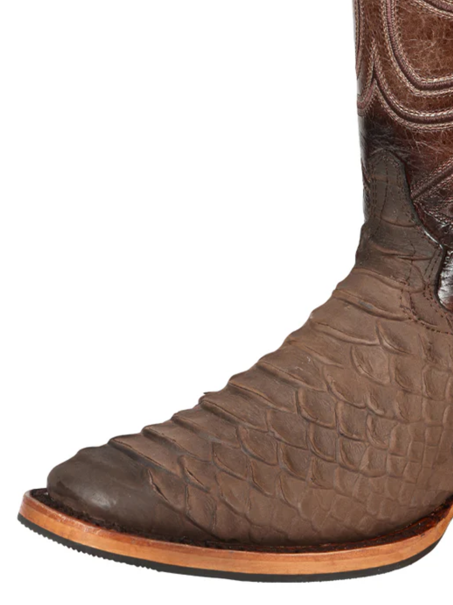 Botas Vaqueras Rodeo Imitacion de Python Grabado en Piel Vacuno para Hombre 'El General' - ID: 45562 Botas Python Print El General