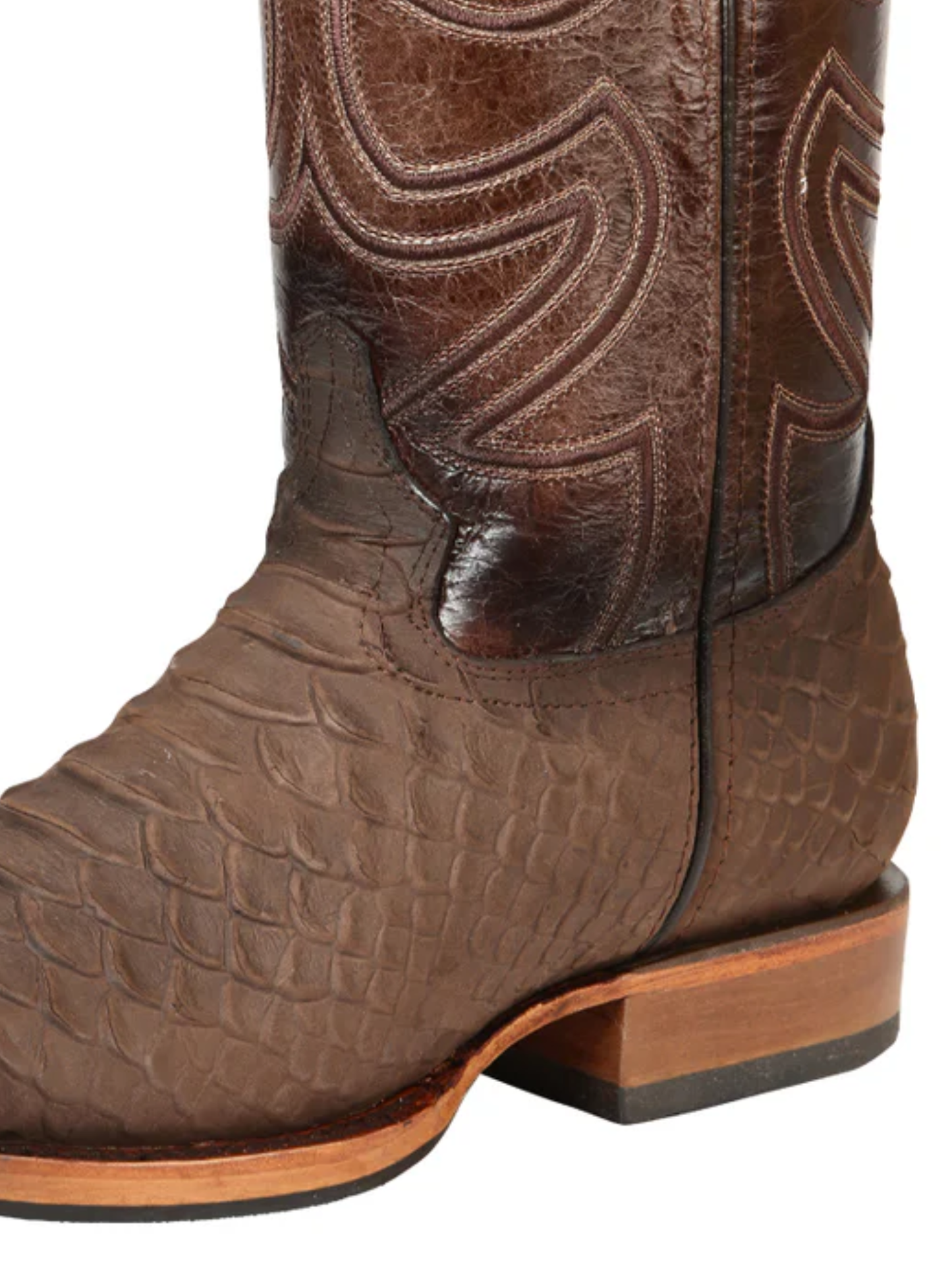Botas Vaqueras Rodeo Imitacion de Python Grabado en Piel Vacuno para Hombre 'El General' - ID: 45562 Botas Python Print El General