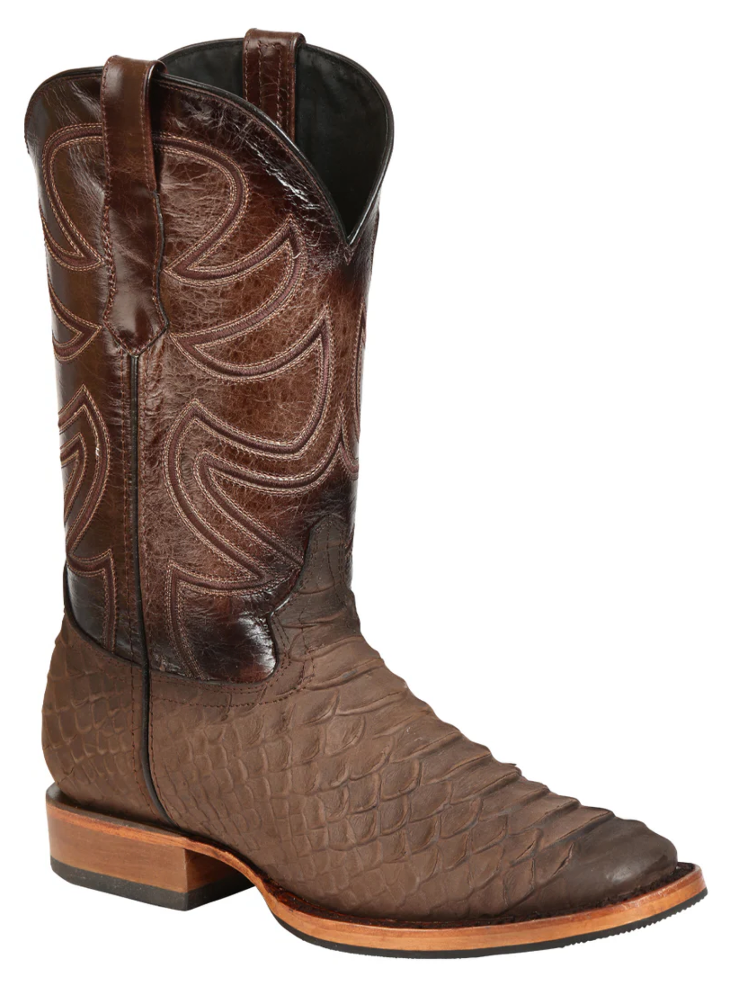 Botas Vaqueras Rodeo Imitacion de Python Grabado en Piel Vacuno para Hombre 'El General' - ID: 45562 Botas Python Print El General