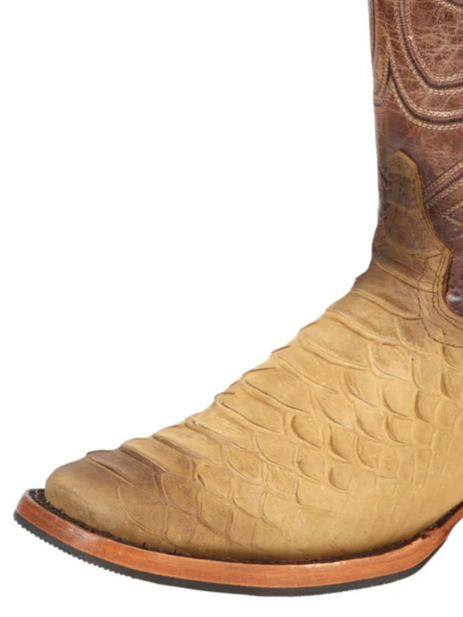 Botas Vaqueras Rodeo Imitacion de Python Grabado en Piel Vacuno para Hombre 'El General' - ID: 45563 Botas Python Print El General